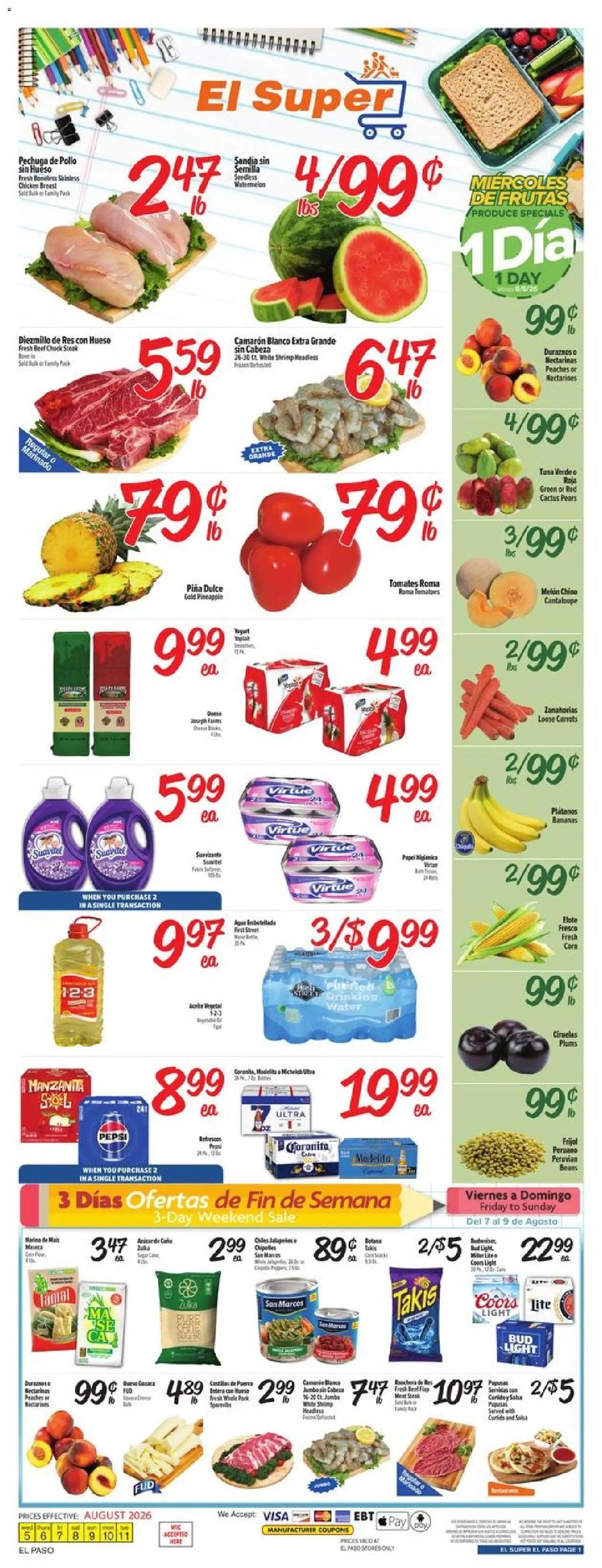 El Super offer from 08/05/2026 El Super Weekly Ad - TX
