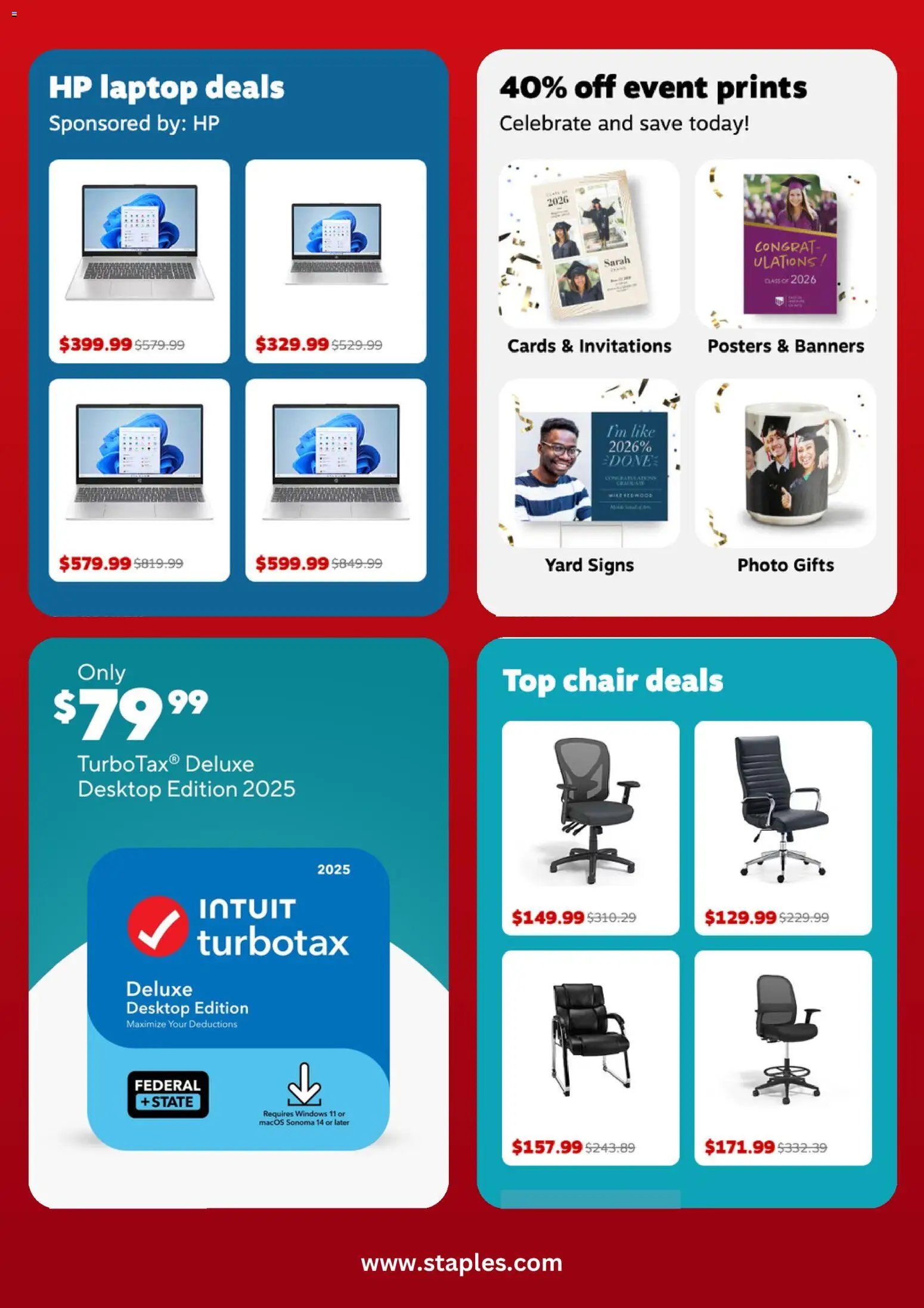 Staples offer from 04/12/2026 Staples Weekly Ad