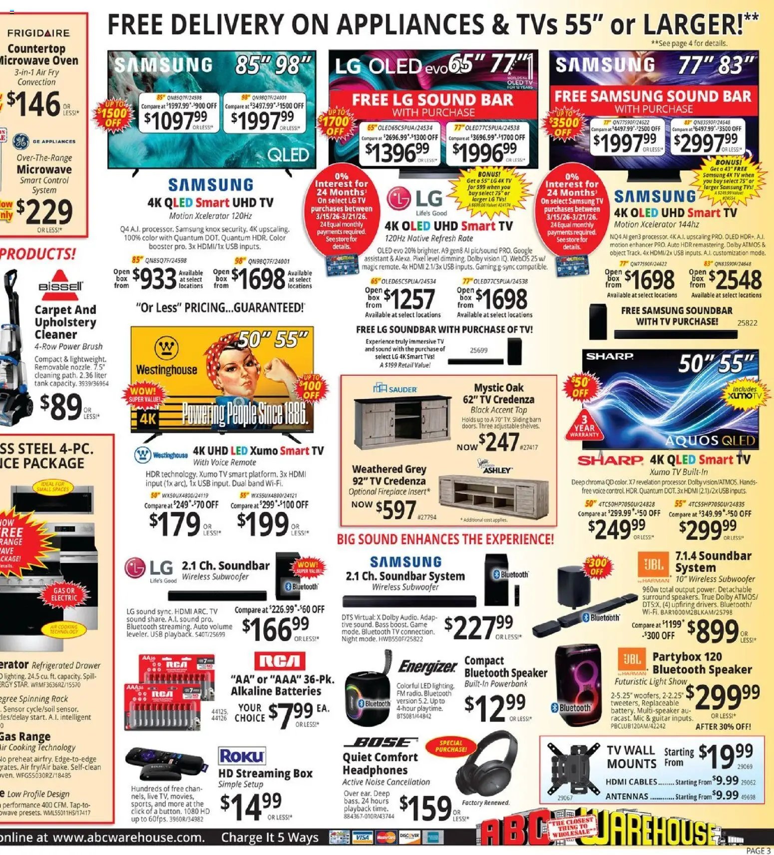 ABC Warehouse offer from 03/15/2026 ABC Warehouse Weekly Ad