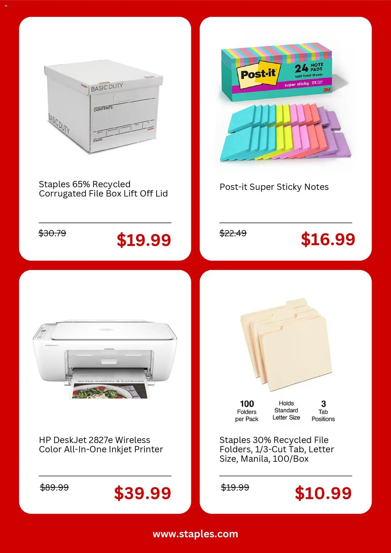 Staples offer from 01/25/2026 Weekly Ad