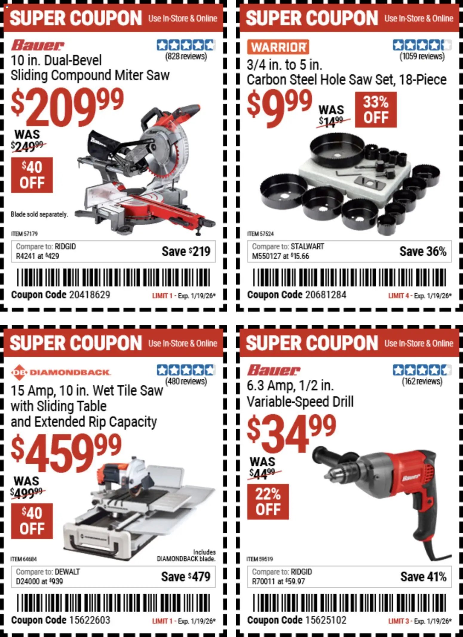 Harbor Freight offer from 12/29/2025 Weekly Ad