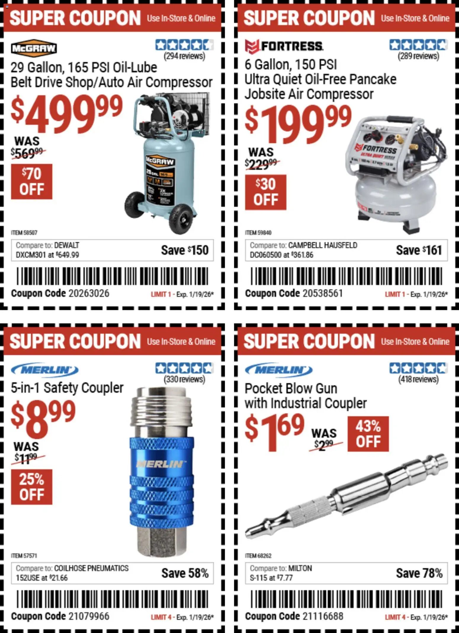 Harbor Freight offer from 12/29/2025 Weekly Ad