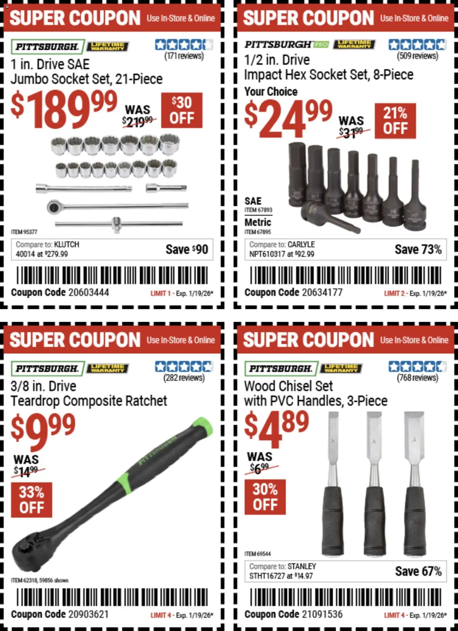 Harbor Freight offer from 12/29/2025 Weekly Ad