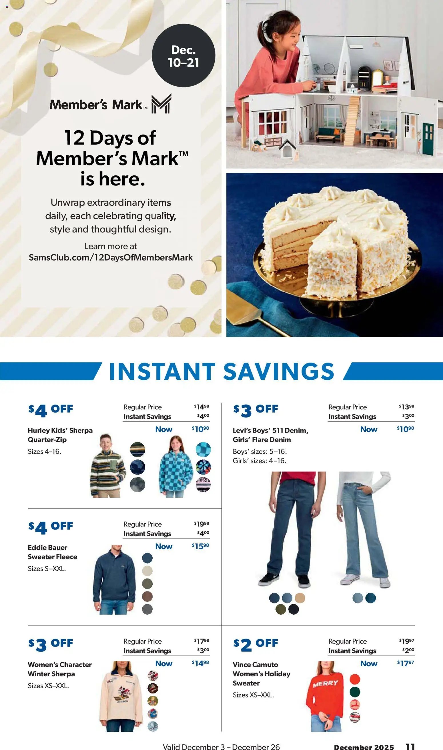 Sam's Club offer from 12/03/2025 Instant Savings Book December