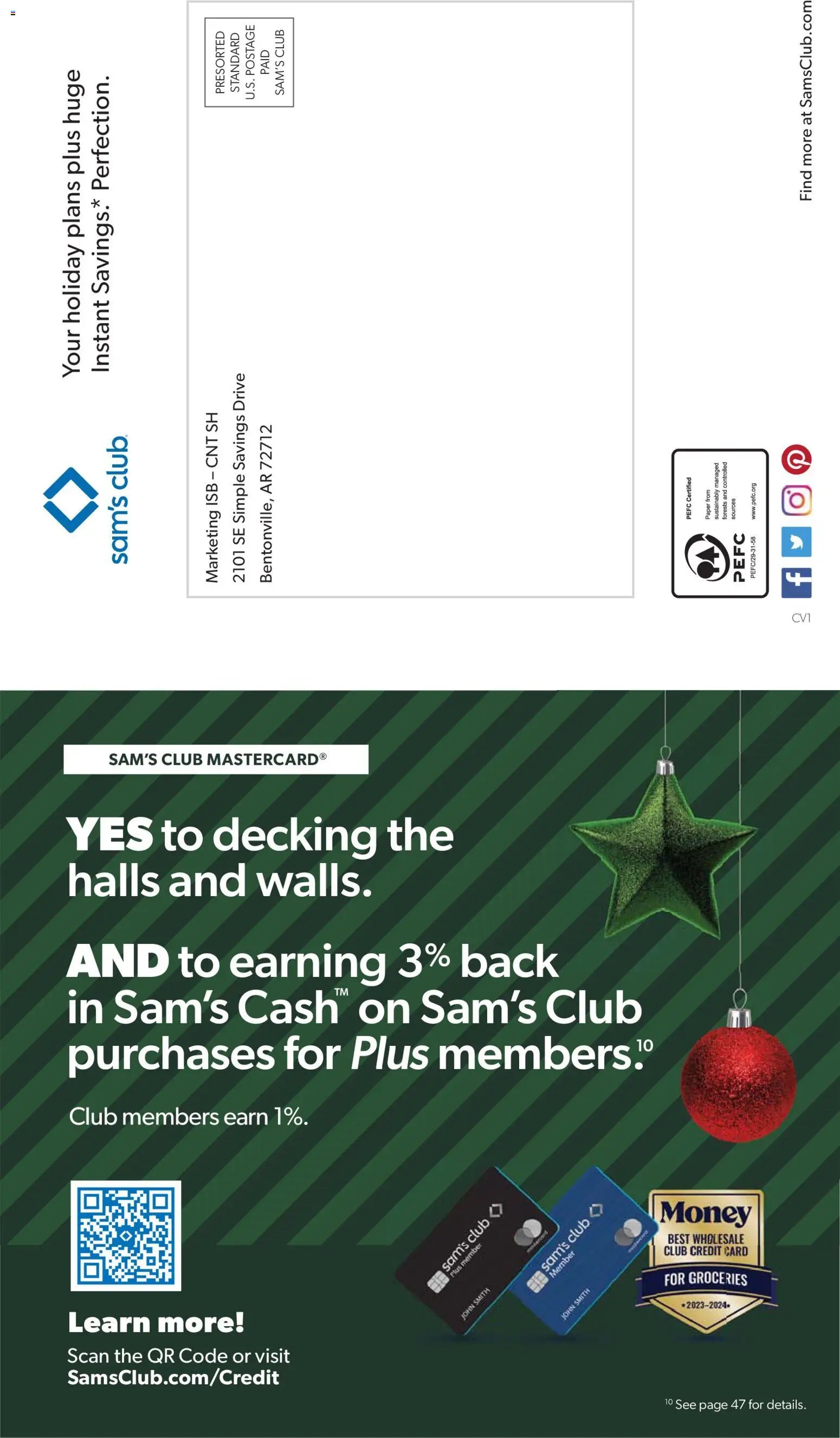 Sam's Club offer from 12/03/2025 Instant Savings Book December