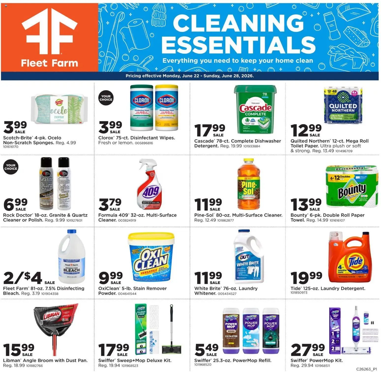 Mills Fleet Farm offer from 06/22/2026 Mills Fleet Farm Home & Cleaning
