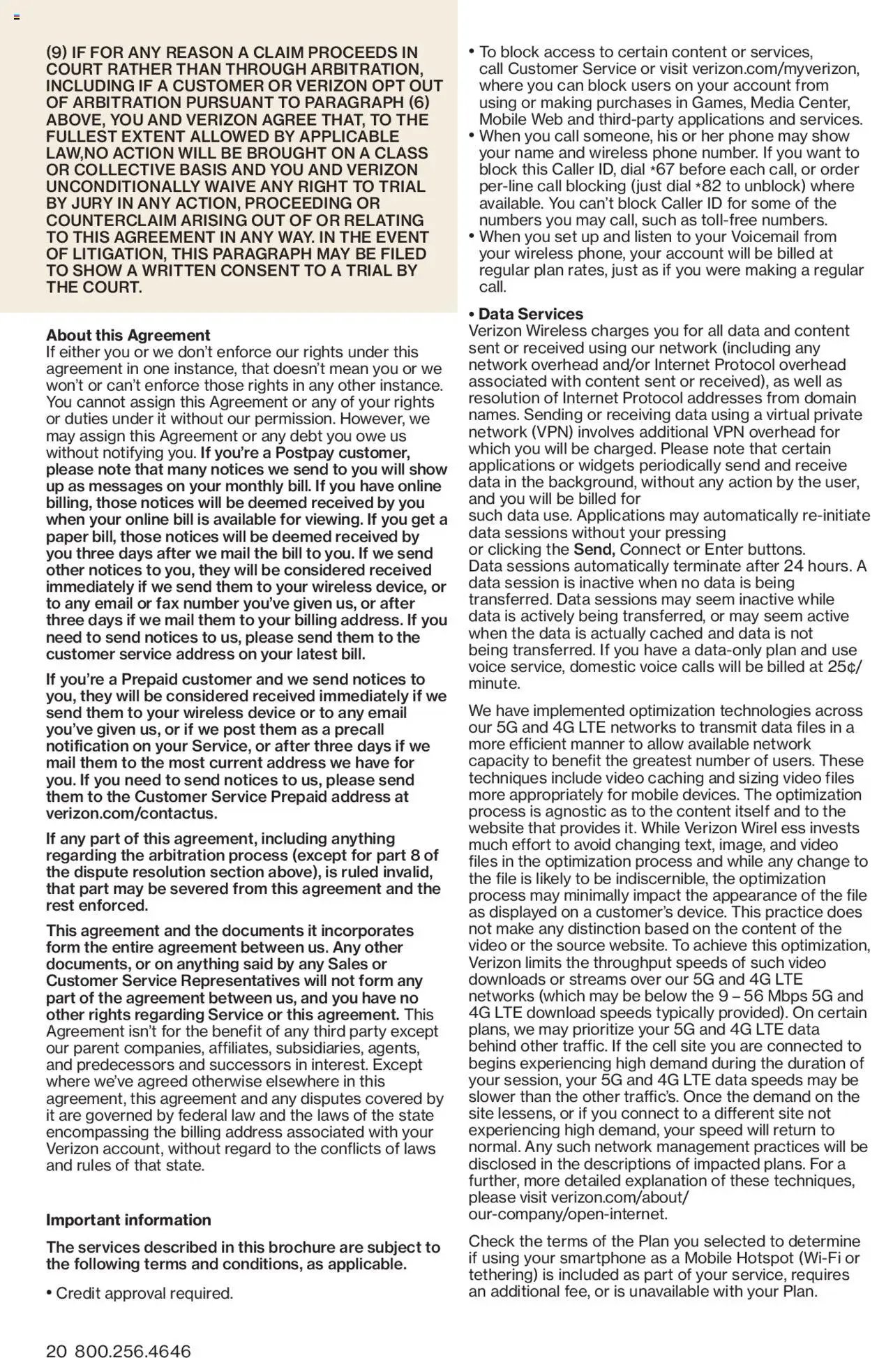 Verizon offer from 11/01/2024 Brochure