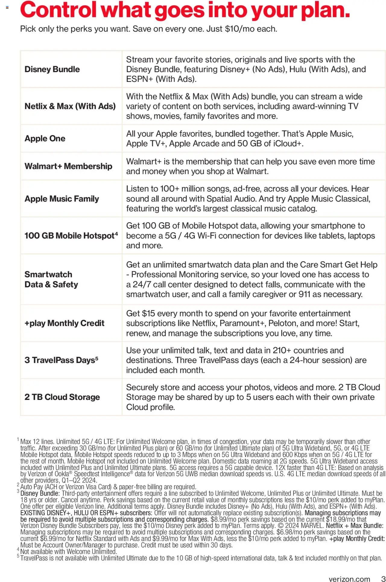 Verizon offer from 11/01/2024 Brochure