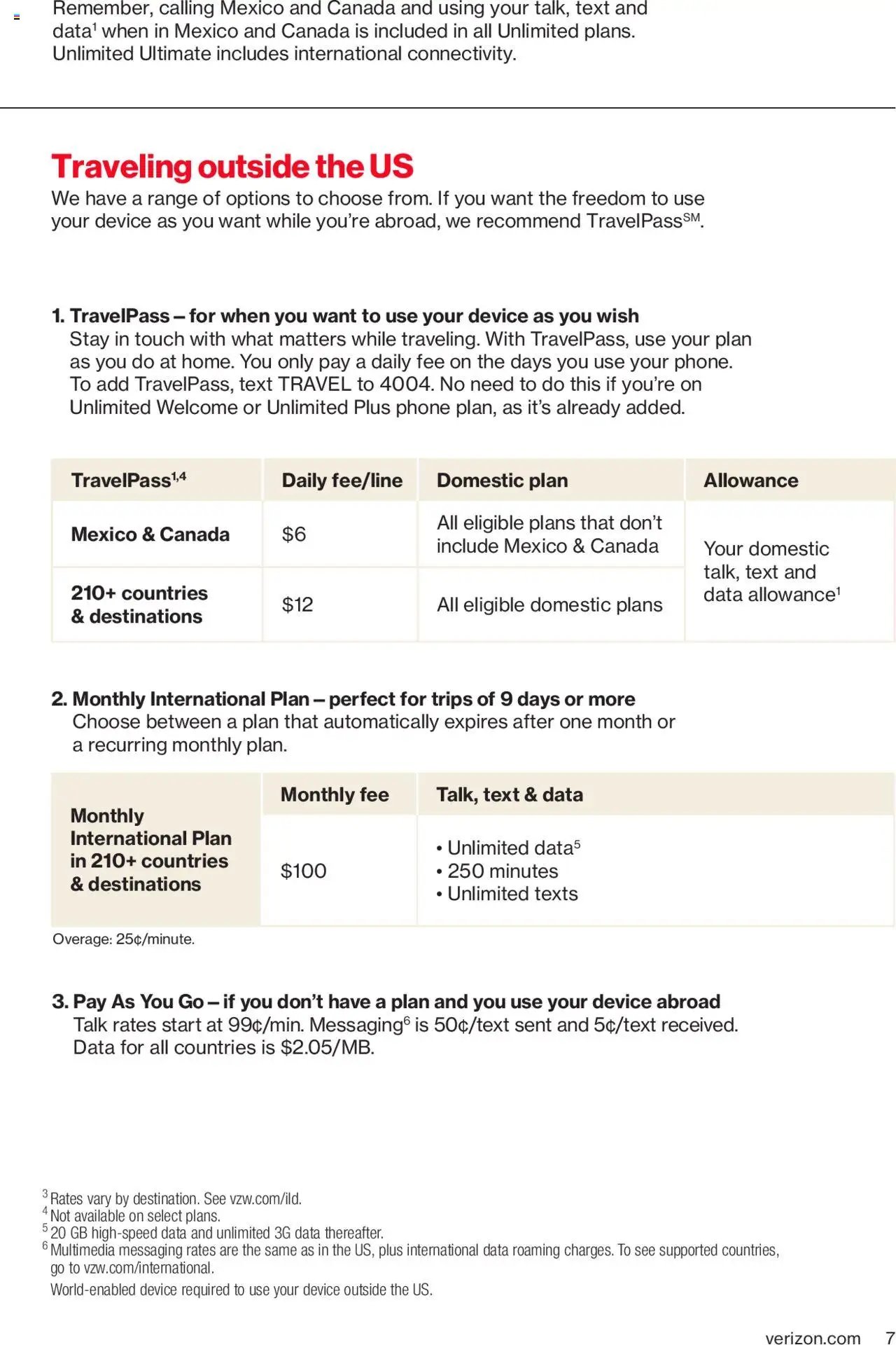 Verizon offer from 11/01/2024 Brochure