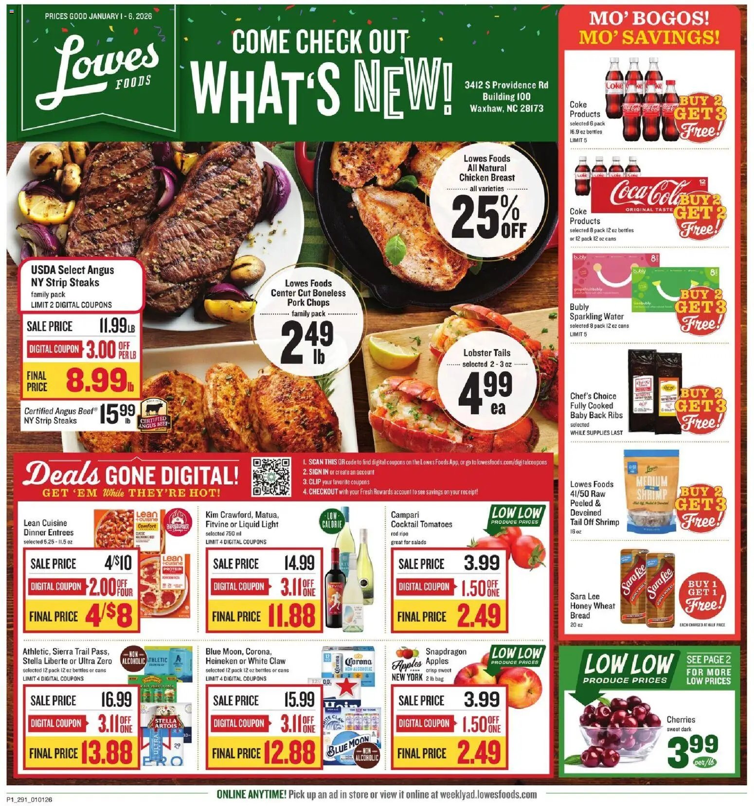 Lowes Foods offer from 01/01/2026 Weekly Ad