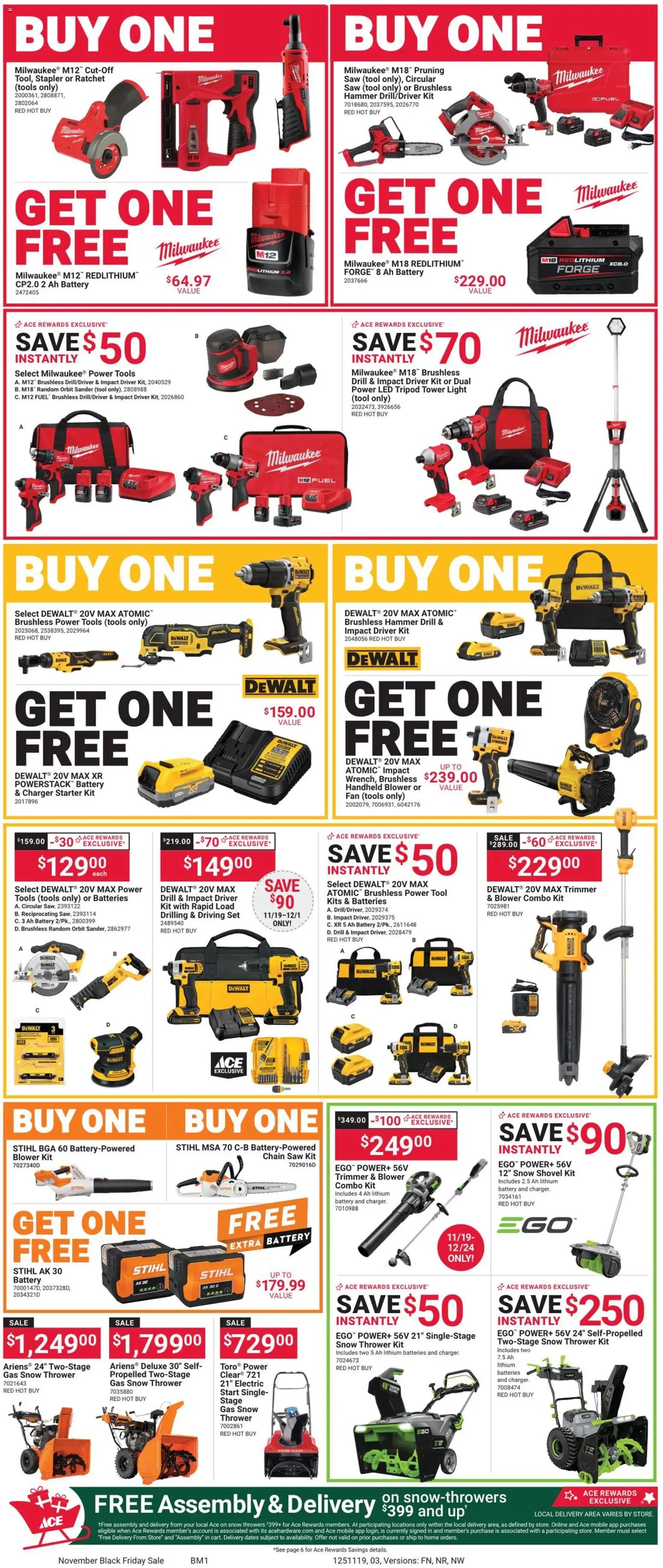 ACE Hardware offer from 11/01/2025 Black Friday