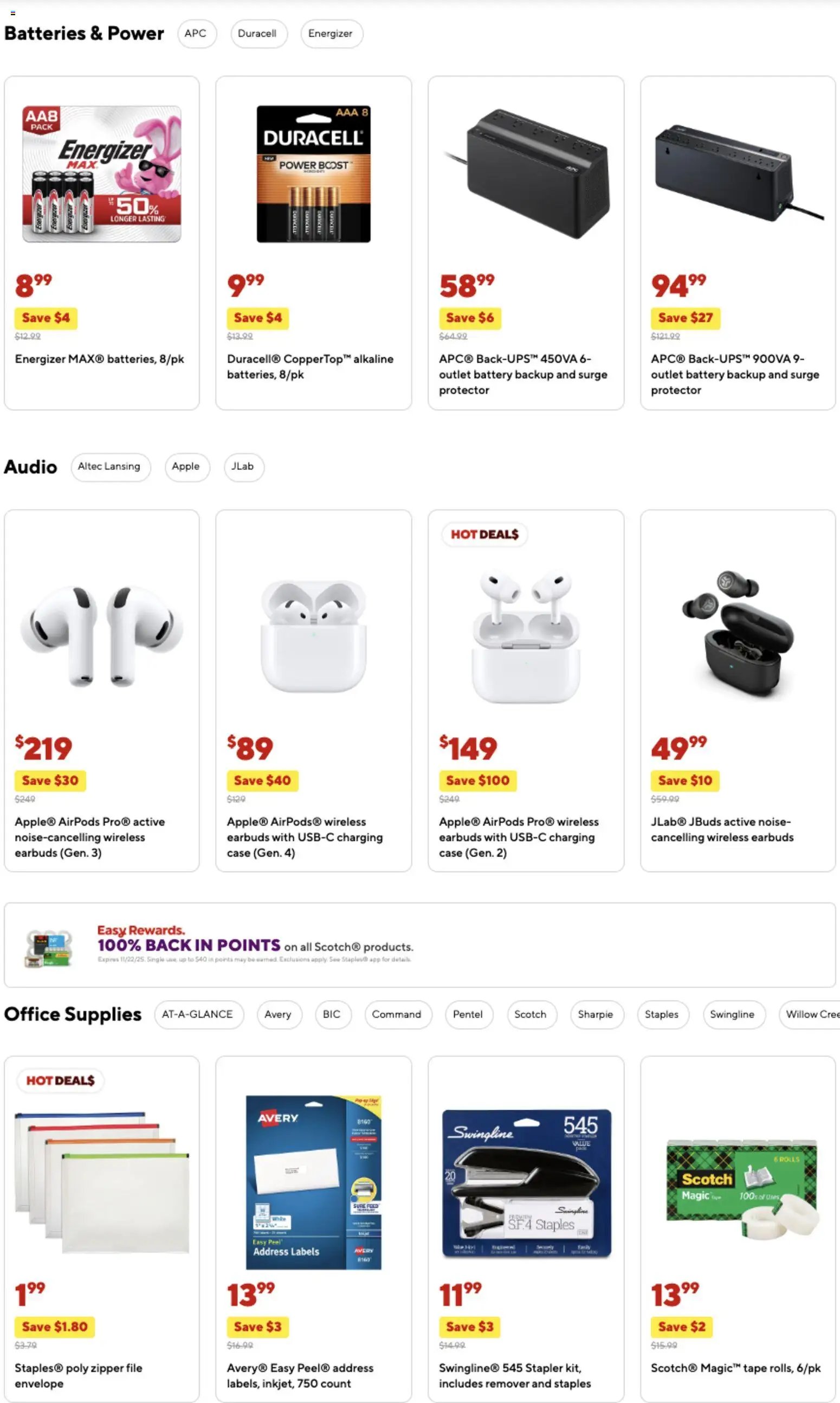 Staples offer from 11/16/2025 Weekly Ad