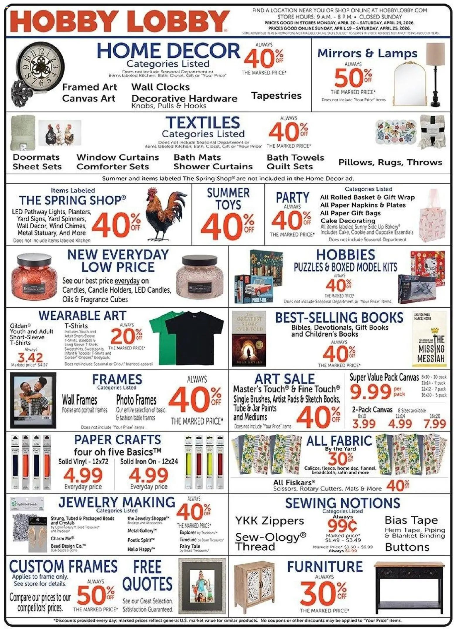 Hobby Lobby offer from 03/19/2026 Hobby Lobby Weekly Ad