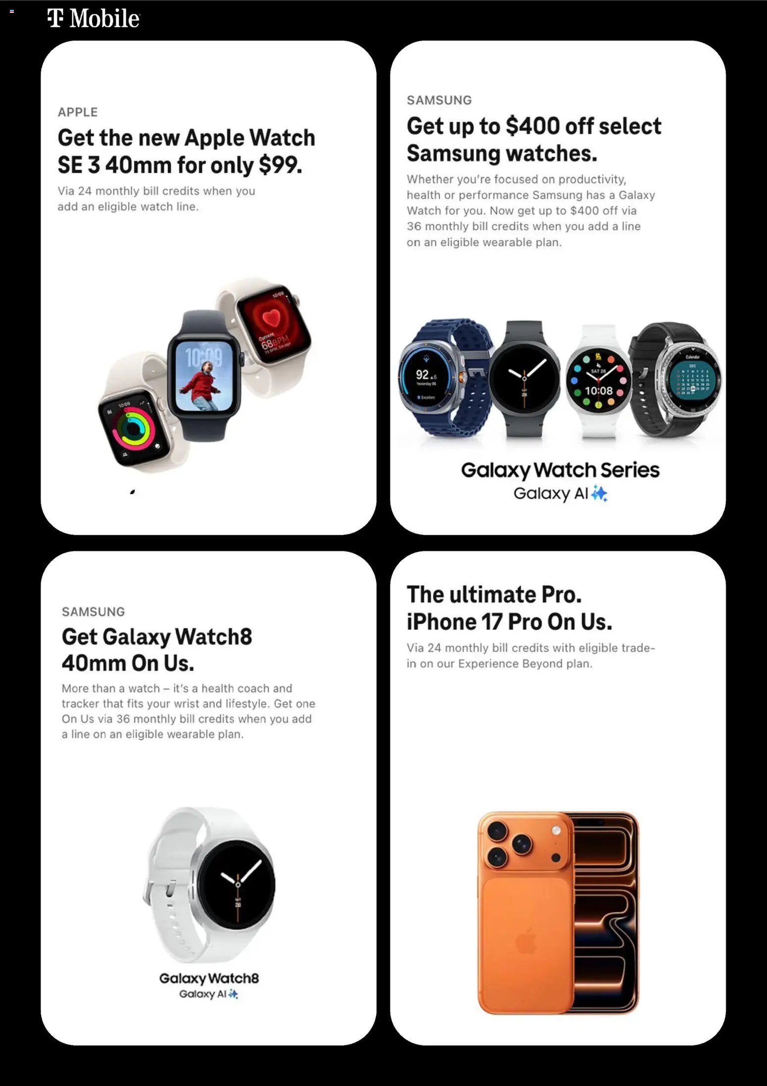 T-mobile offer from 11/30/2025 Cyber Monday