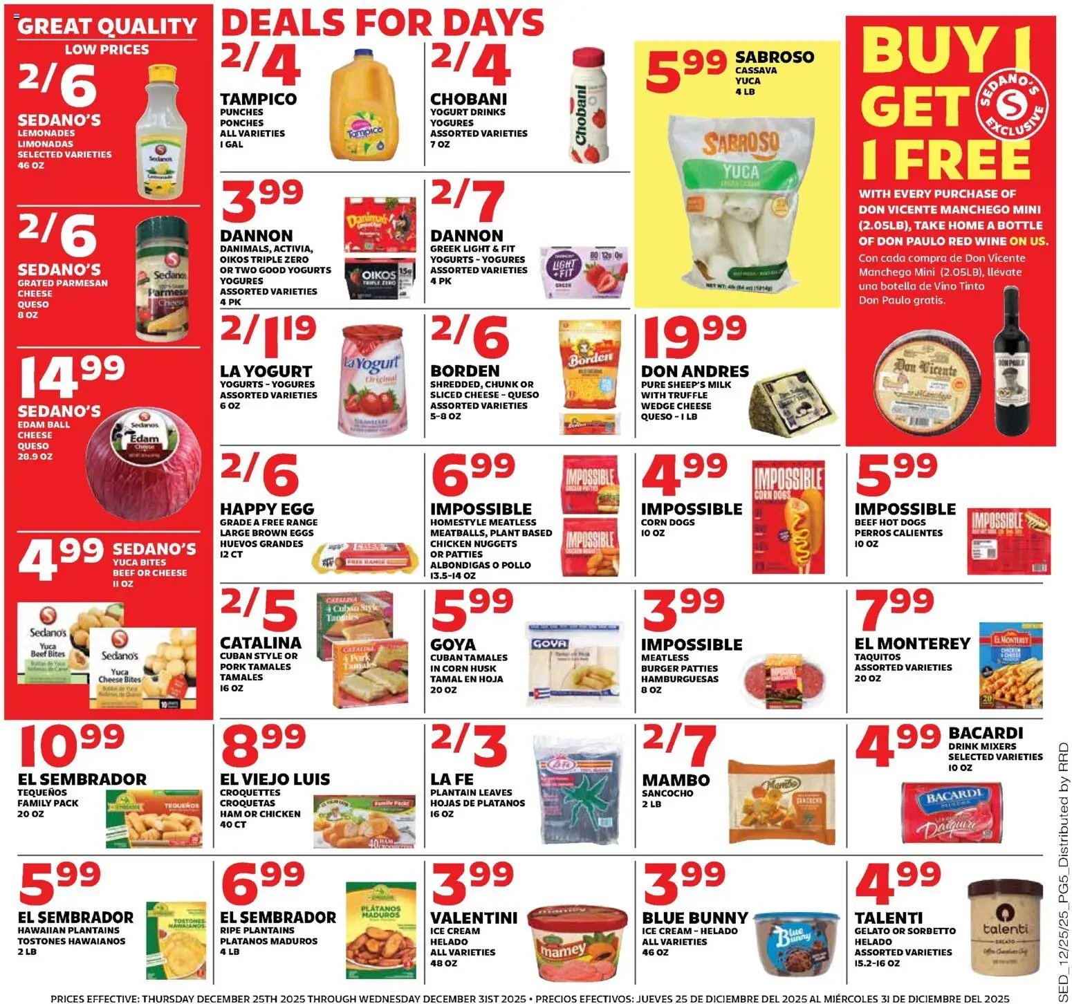 Sedano's offer from 12/25/2025 Weekly Ad