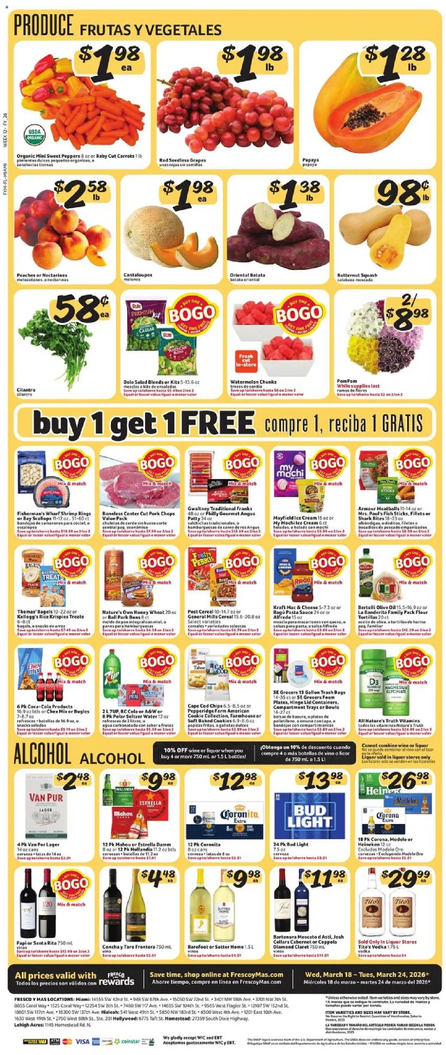 Fresco y Más offer from 03/18/2026 Fresco y Más Weekly Ad