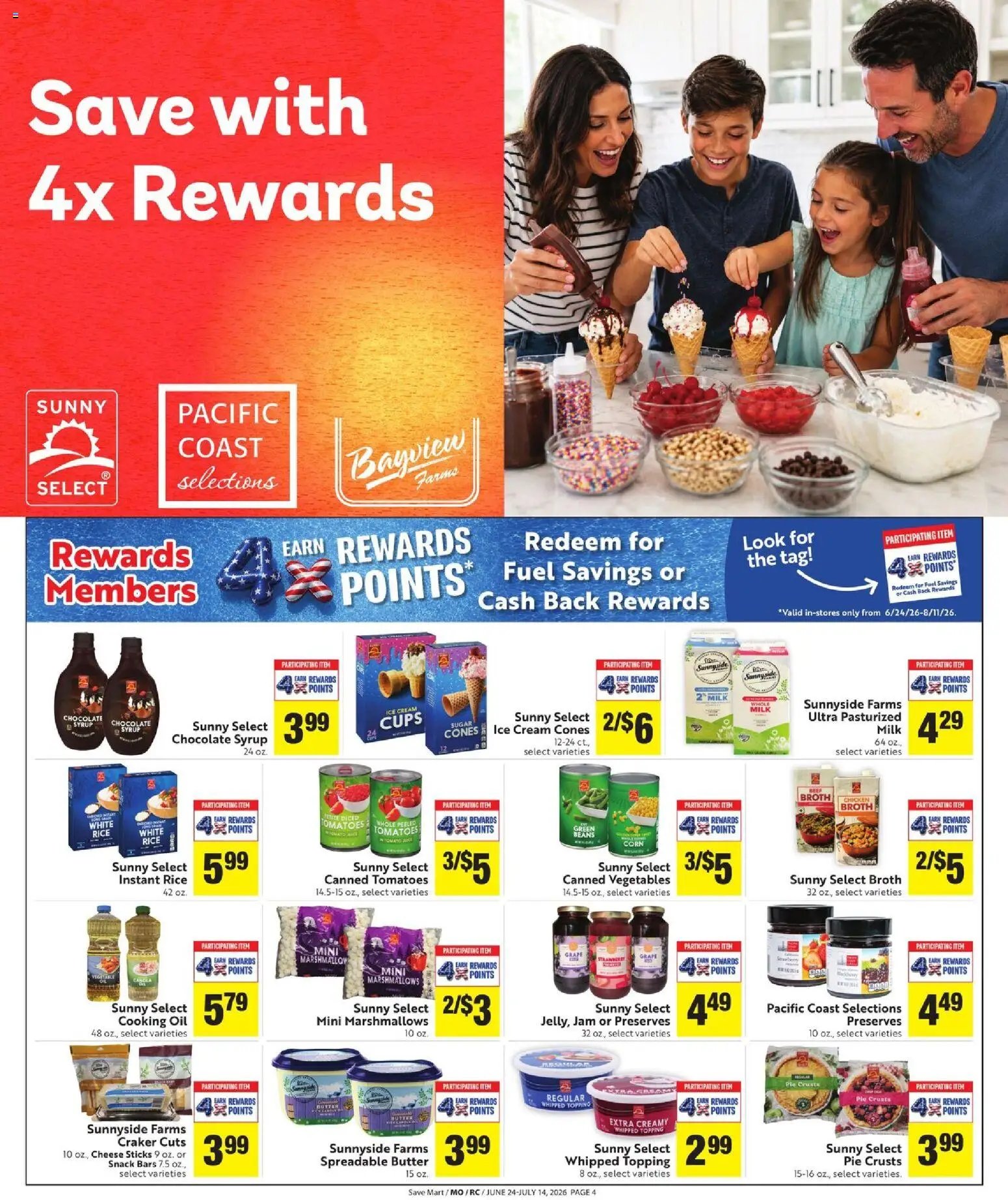 Save Mart offer from 06/24/2026 Save Mart Online Savings Guide