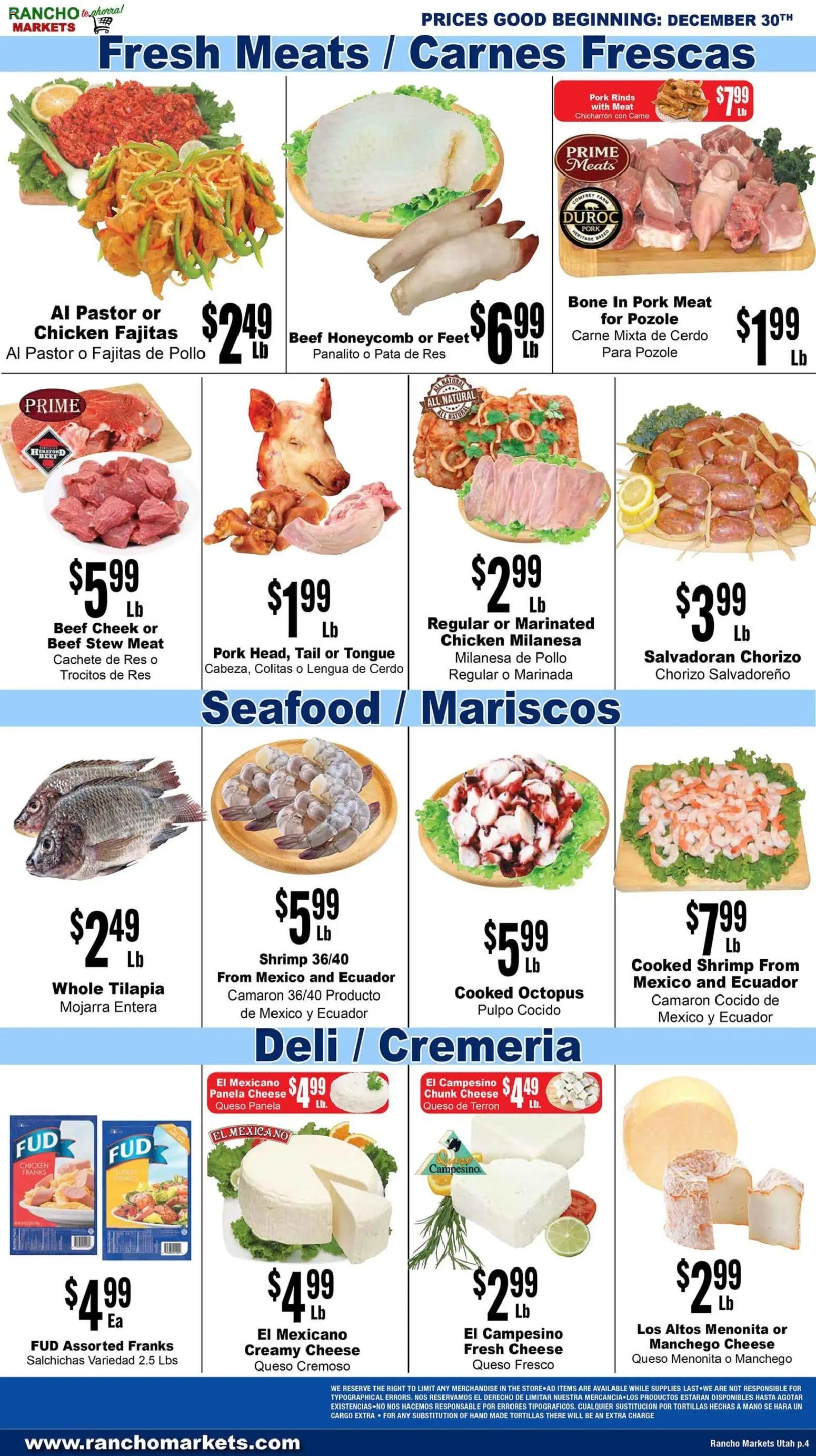 Rancho Markets offer from 12/30/2025 Weekly Ad
