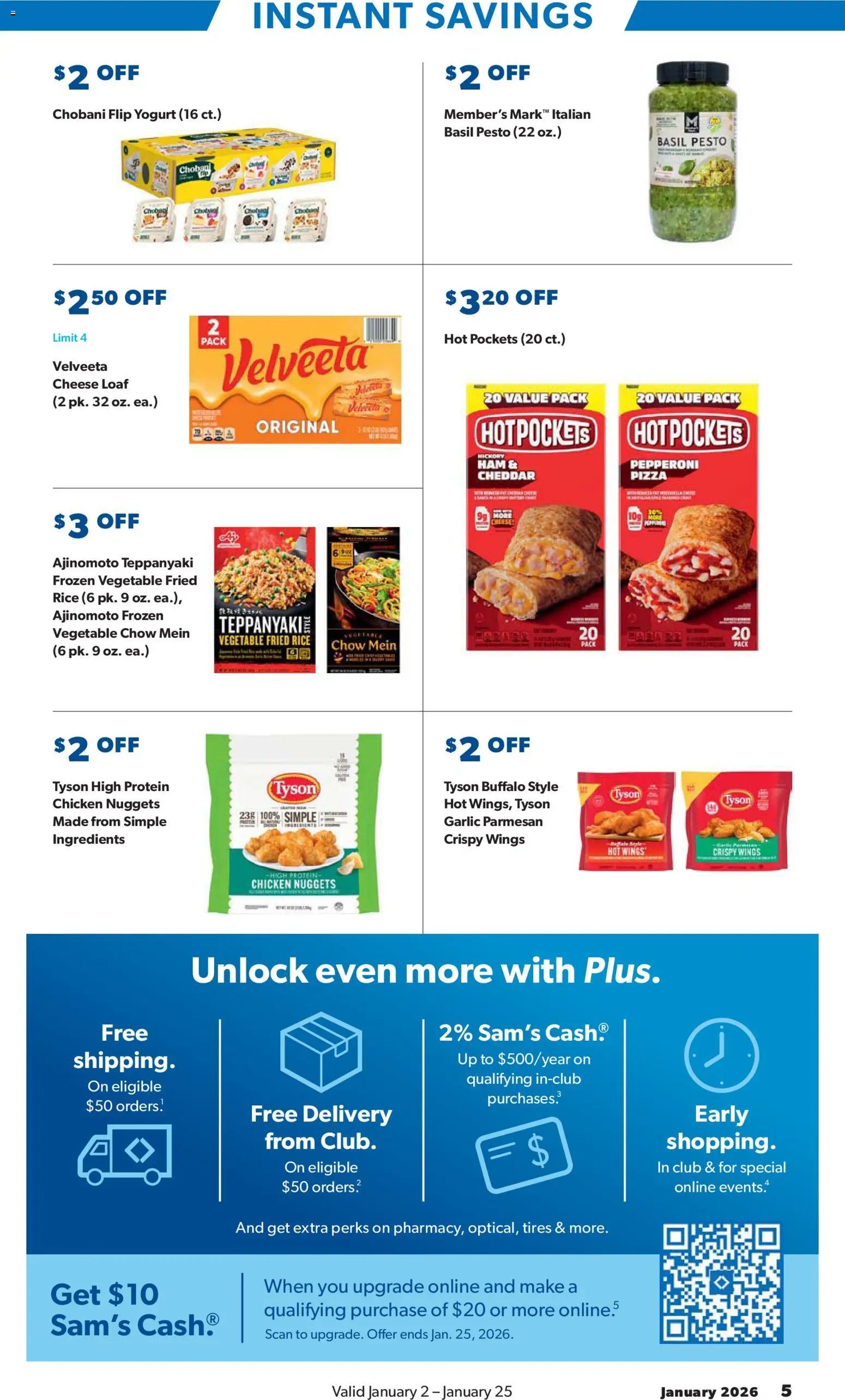 Sam's Club offer from 01/02/2026 Instant Savings Book January