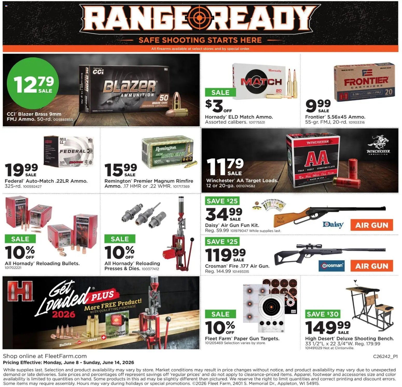 Mills Fleet Farm offer from 06/08/2026 Mills Fleet Farm Take Aim