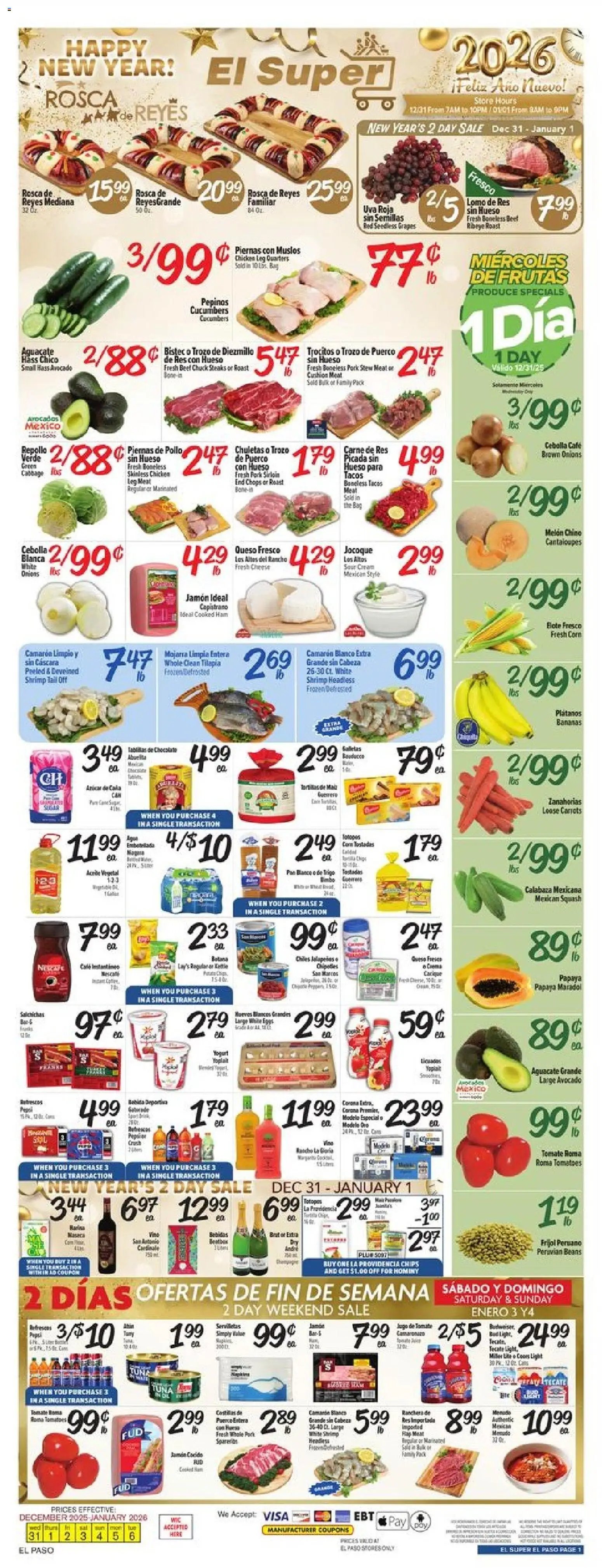 El Super offer from 12/31/2025 Weekly Ad - TX