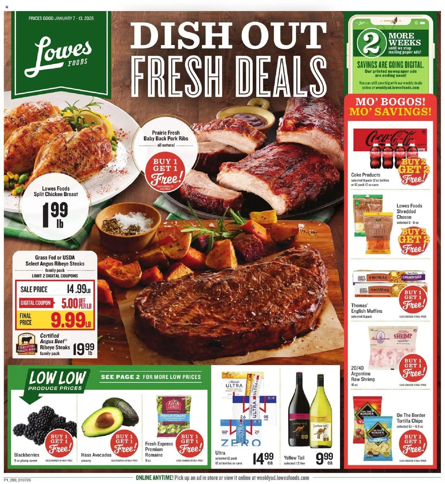 Lowes Foods offer from 01/07/2026 Weekly Ad - GA
