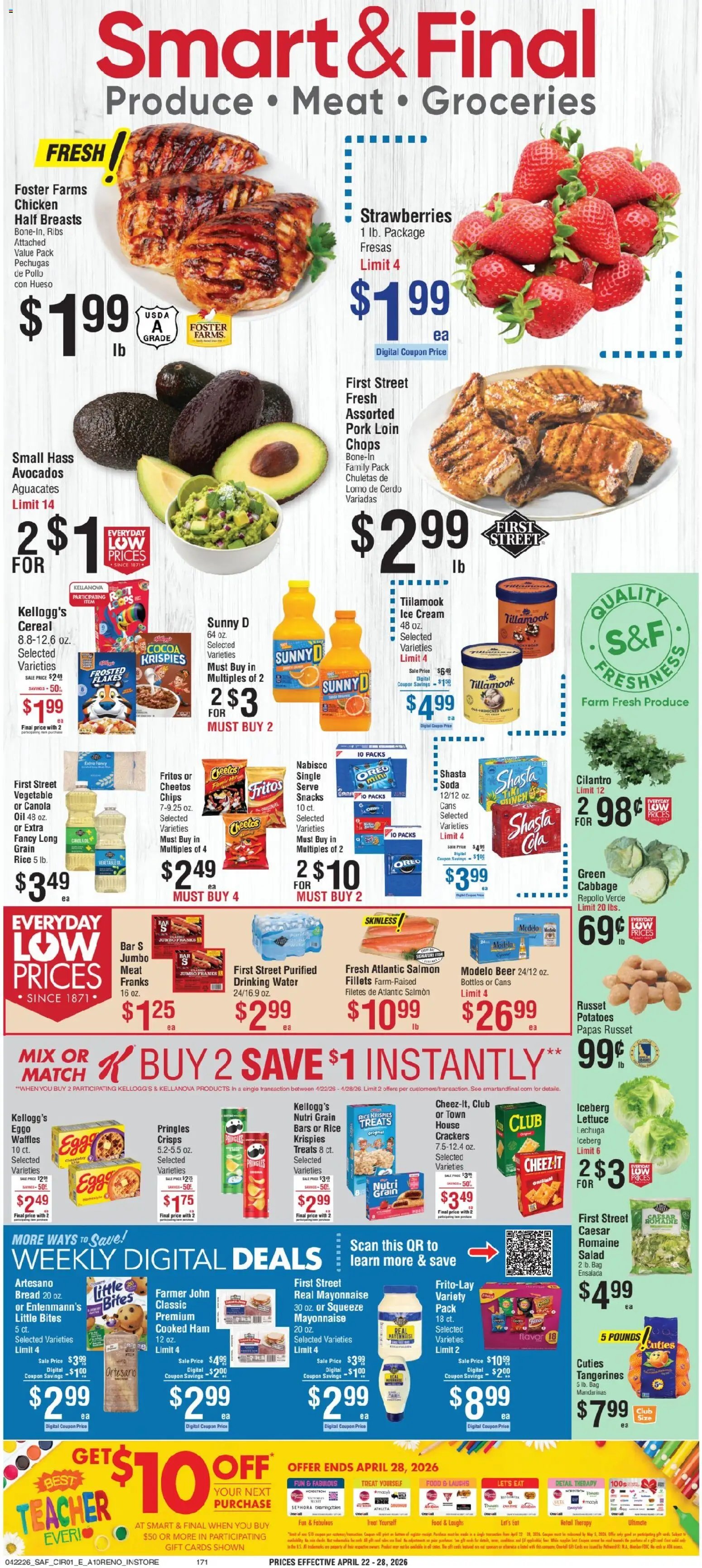 Smart & Final offer from 04/22/2026 Smart & Final Weekly Ad
