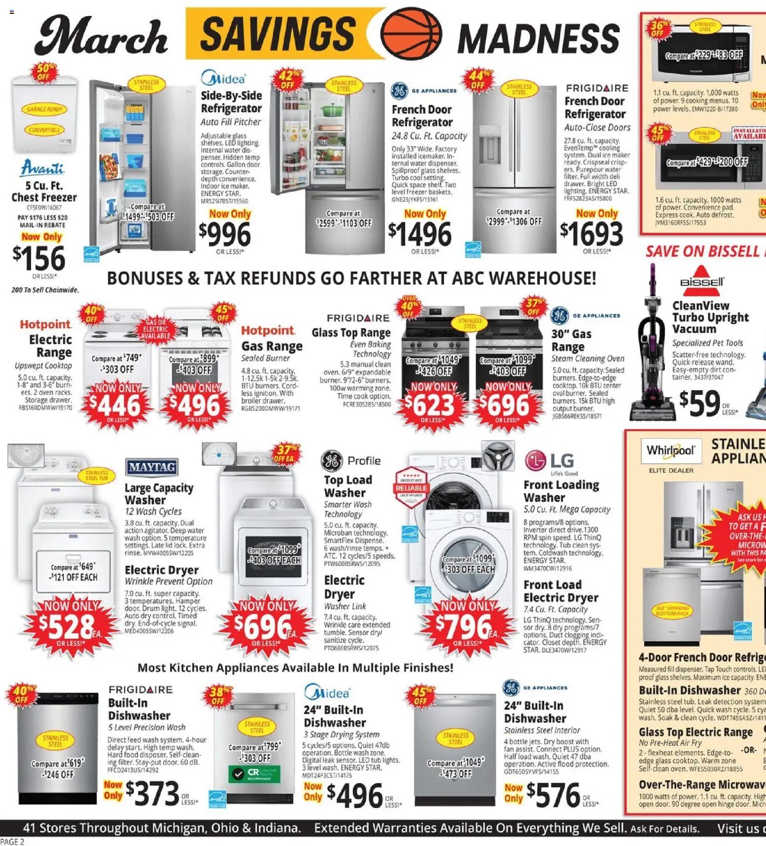 ABC Warehouse offer from 03/08/2026 ABC Warehouse Weekly Ad