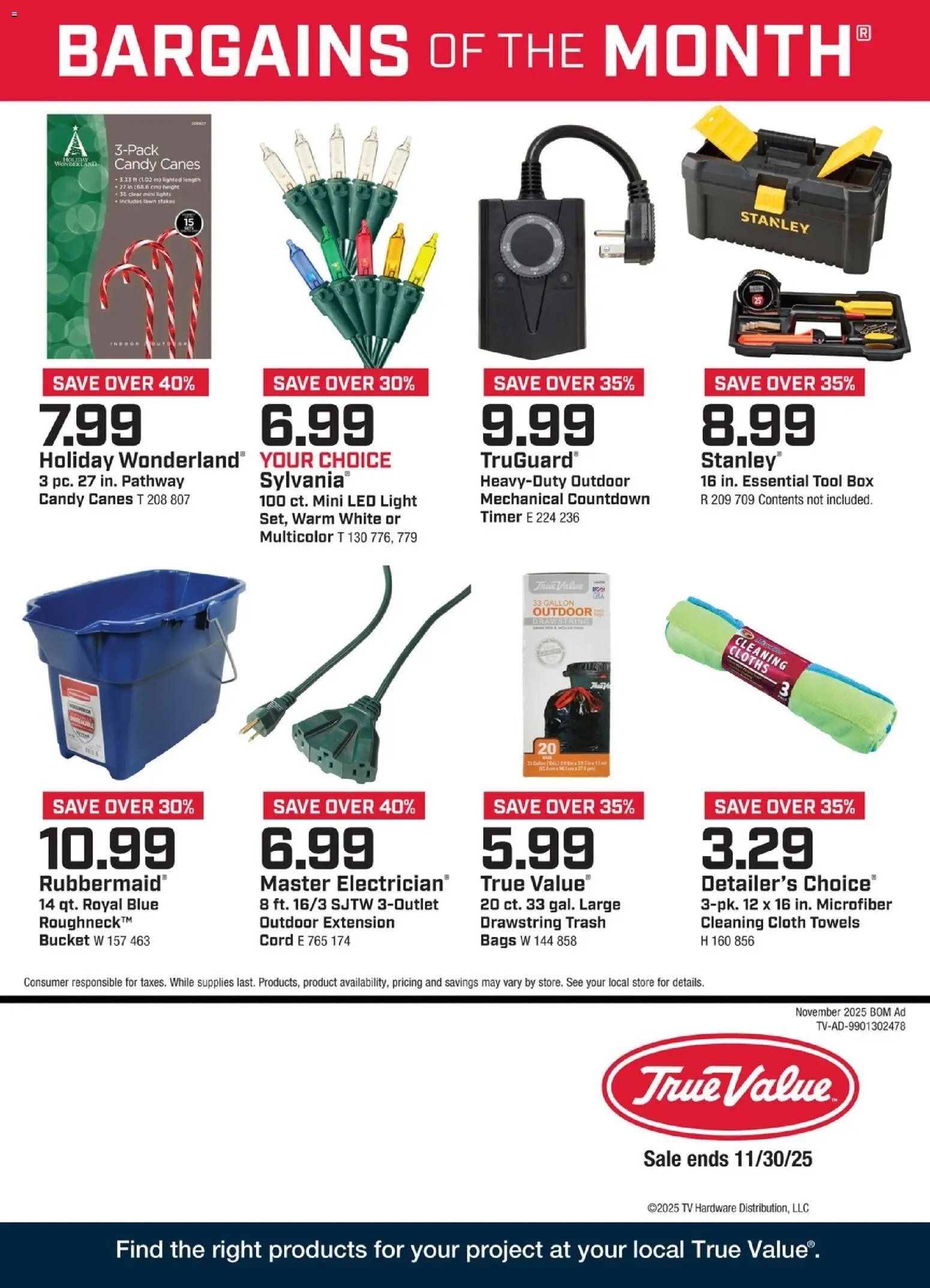 True Value offer from 11/01/2025 November Bargains of the Month
