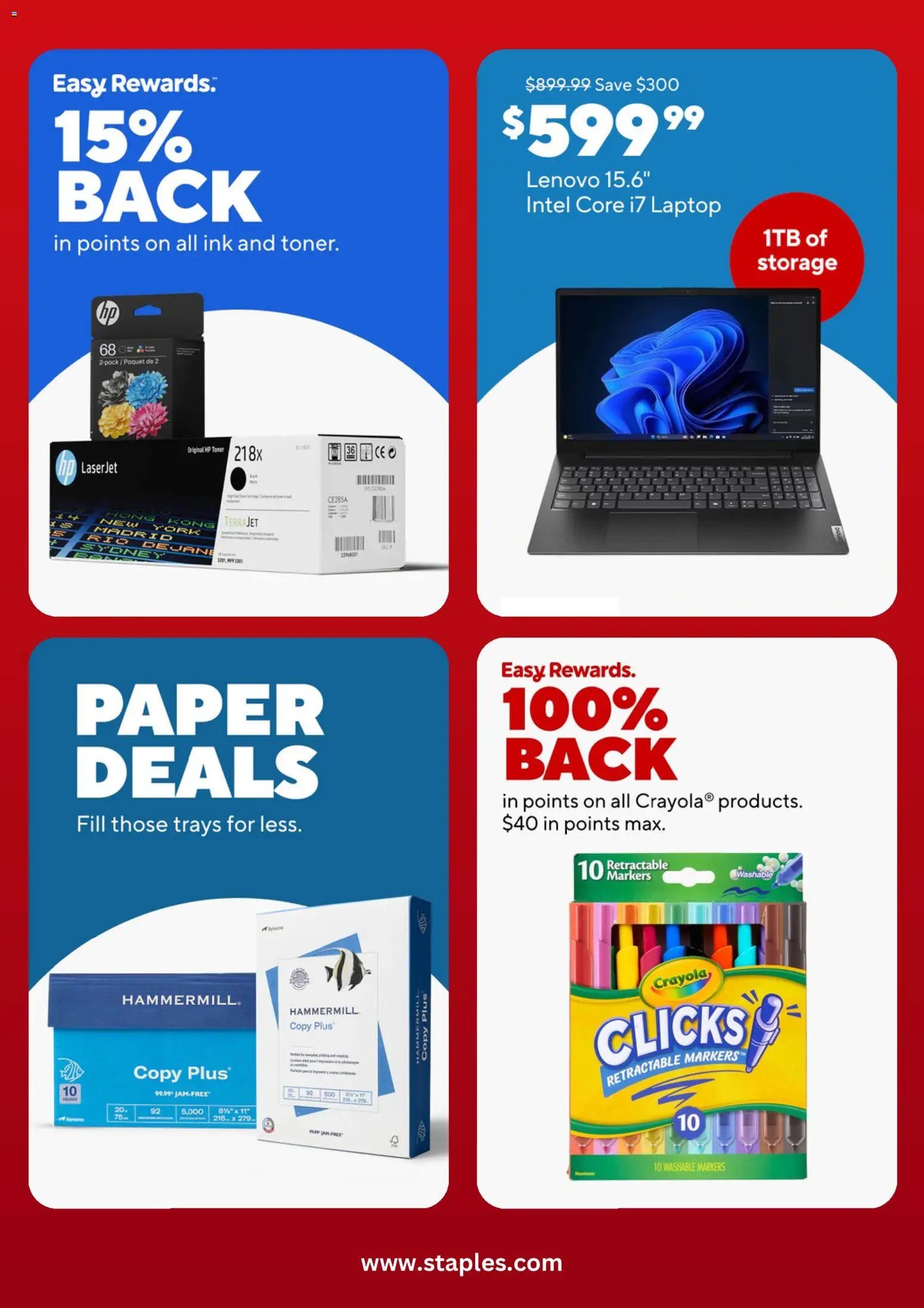 Staples offer from 03/29/2026 Staples Weekly Ad