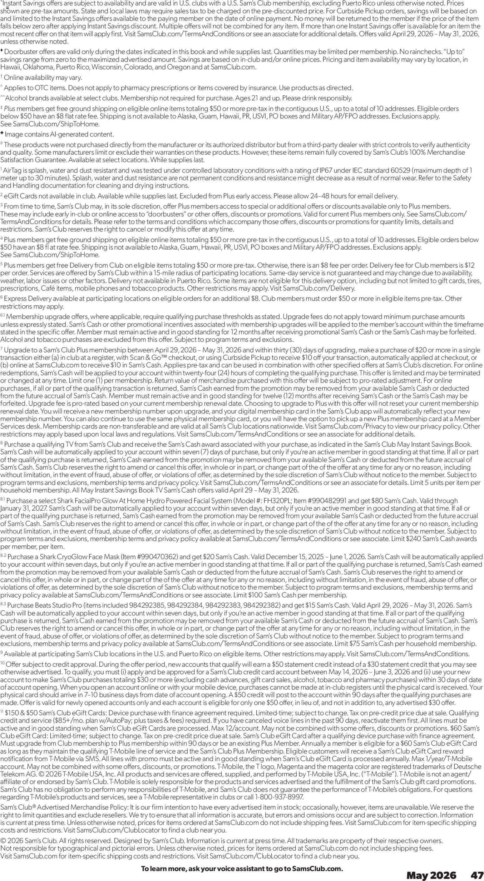 Sam's Club offer from 04/29/2026 Sam's Club Weekly Ad