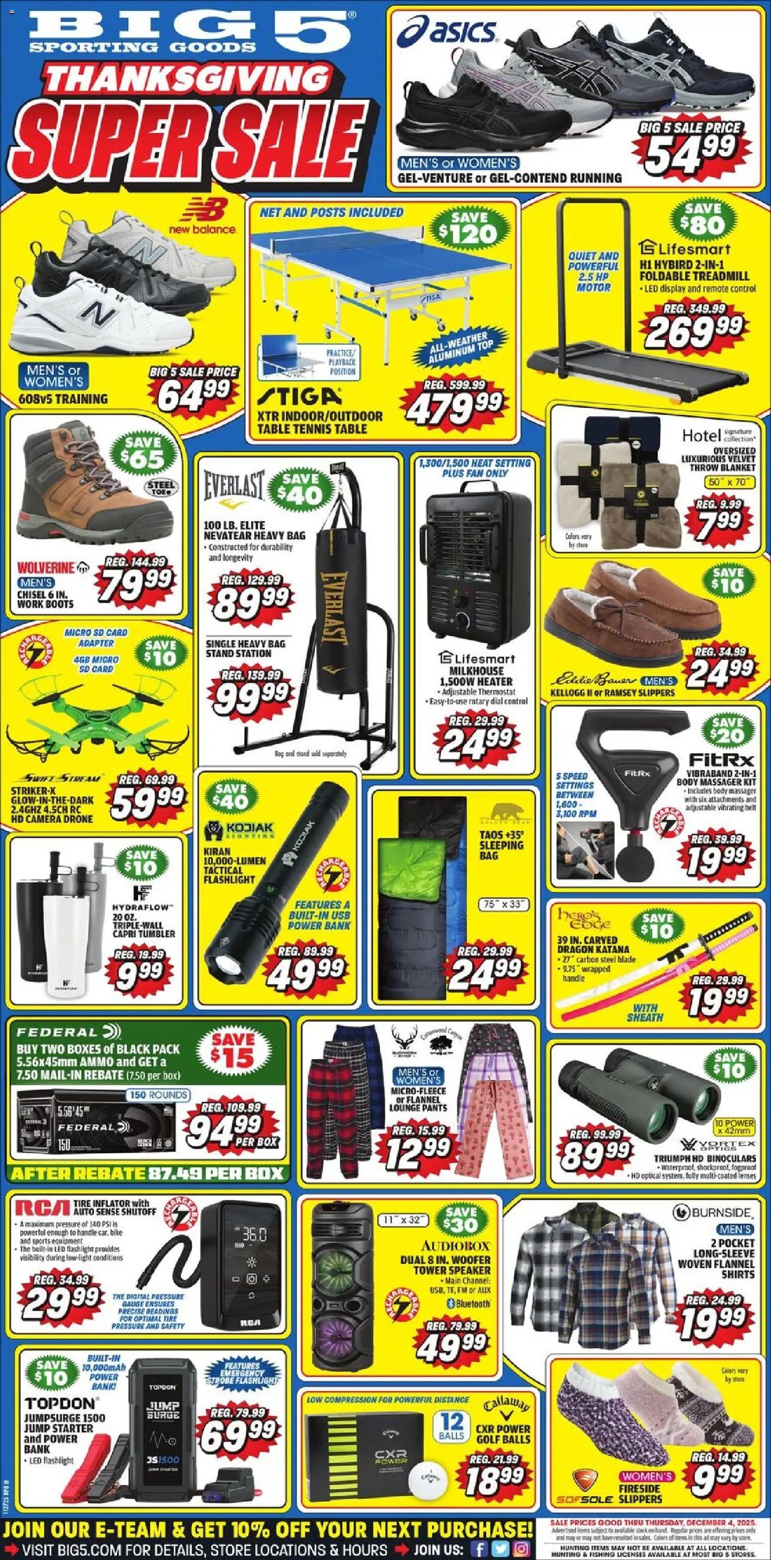 Big 5 Sporting Goods offer from 11/29/2025 Weekly Ad