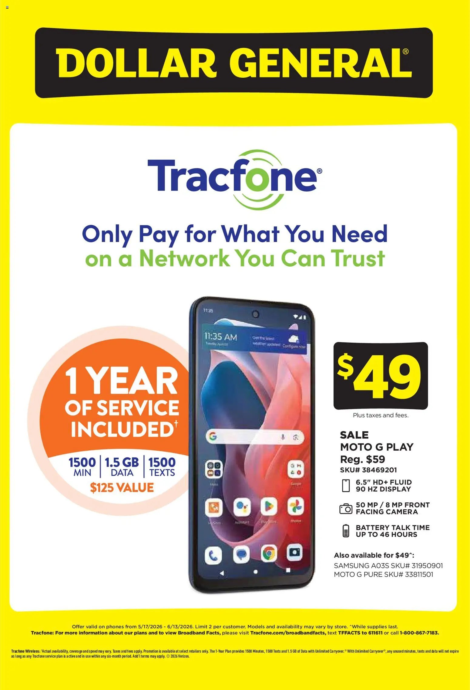 Dollar General offer from 05/17/2026 Dollar General Wireless Deals
