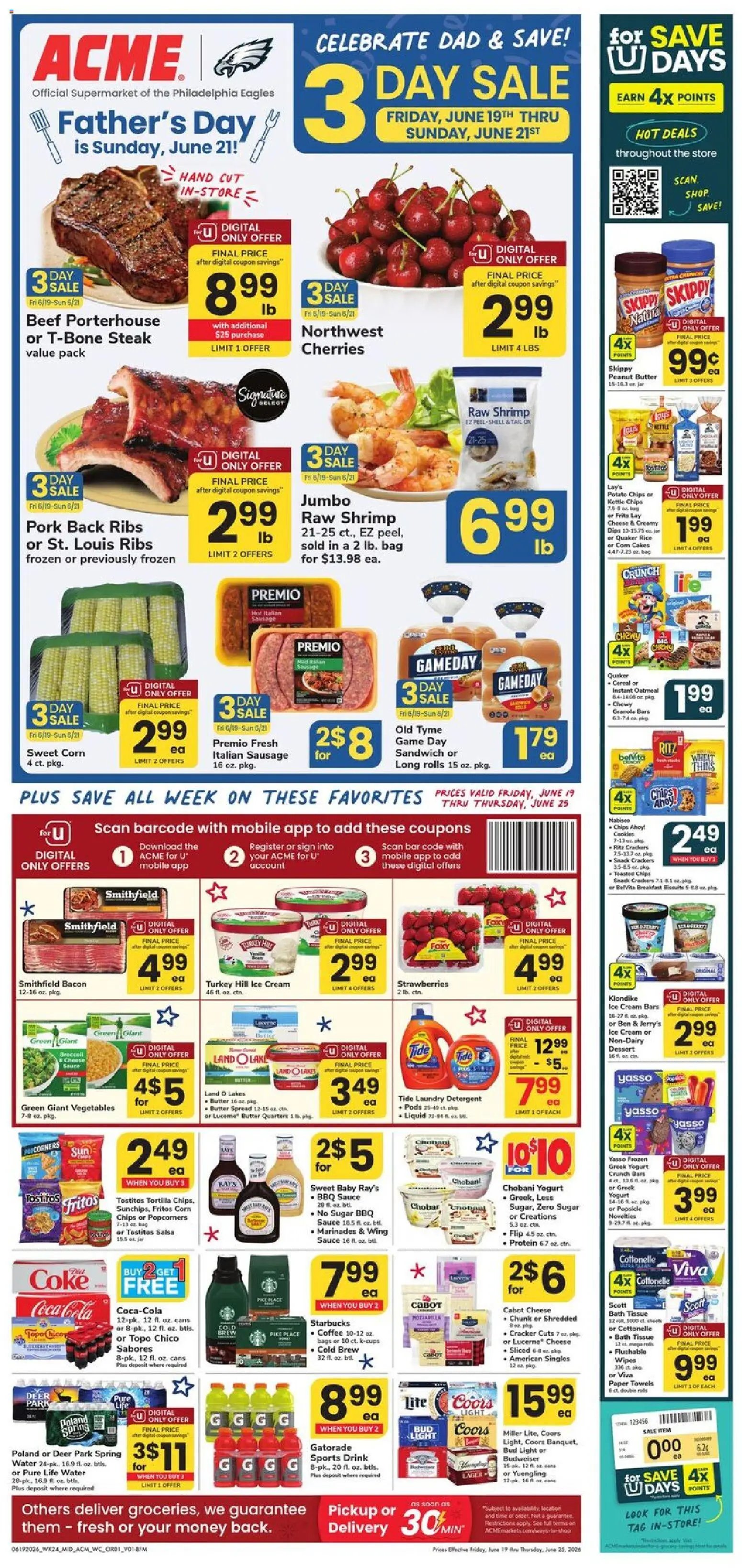 Acme offer from 06/19/2026 Acme Weekly Ad - PA