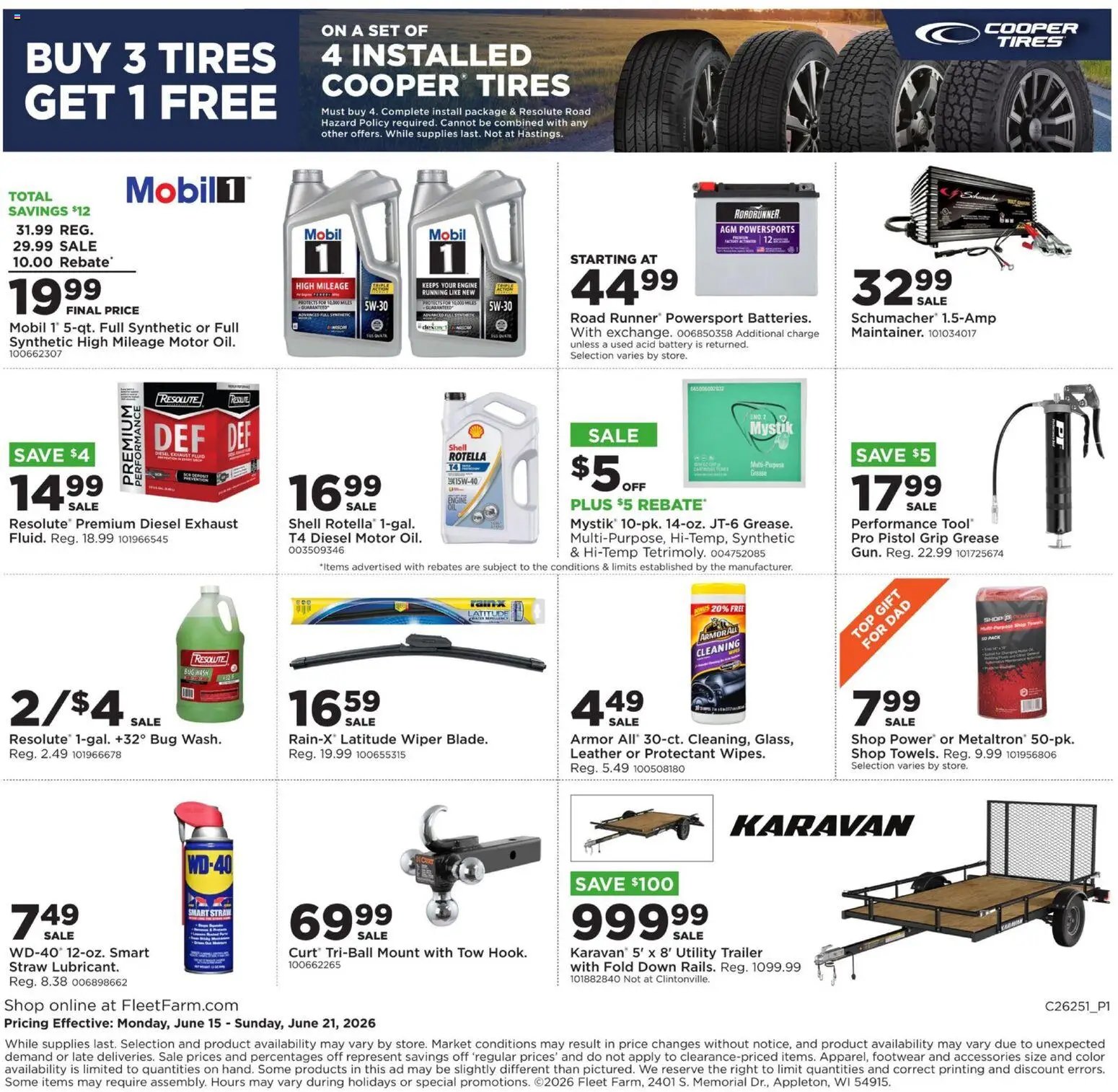Mills Fleet Farm offer from 06/15/2026 Mills Fleet Farm Weekly Ad