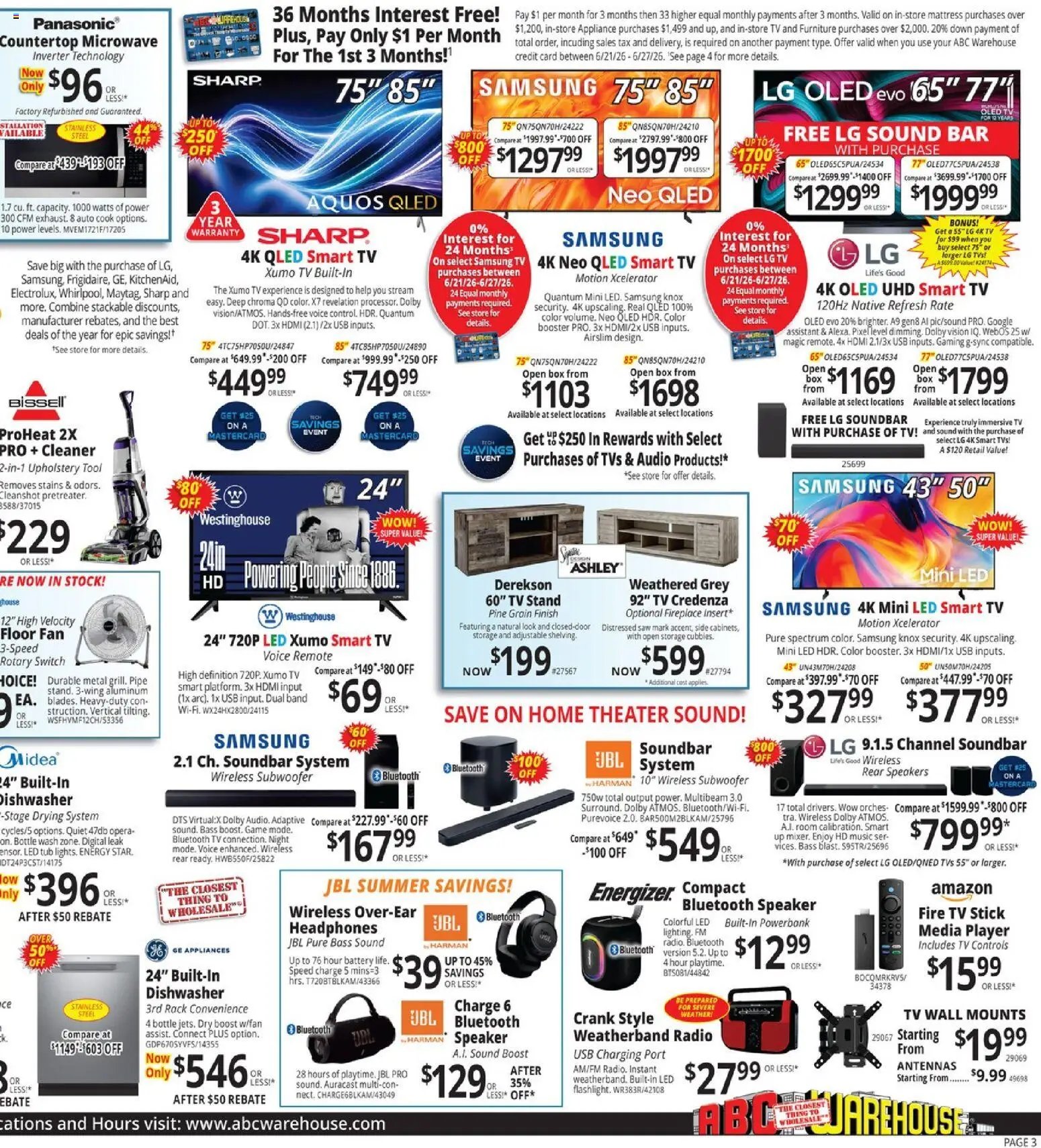ABC Warehouse offer from 06/21/2026 ABC Warehouse Weekly Ad