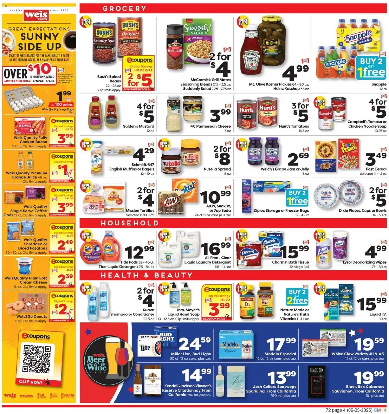 Weis offer from 09/03/2026 Weis Weekly Circular - WV