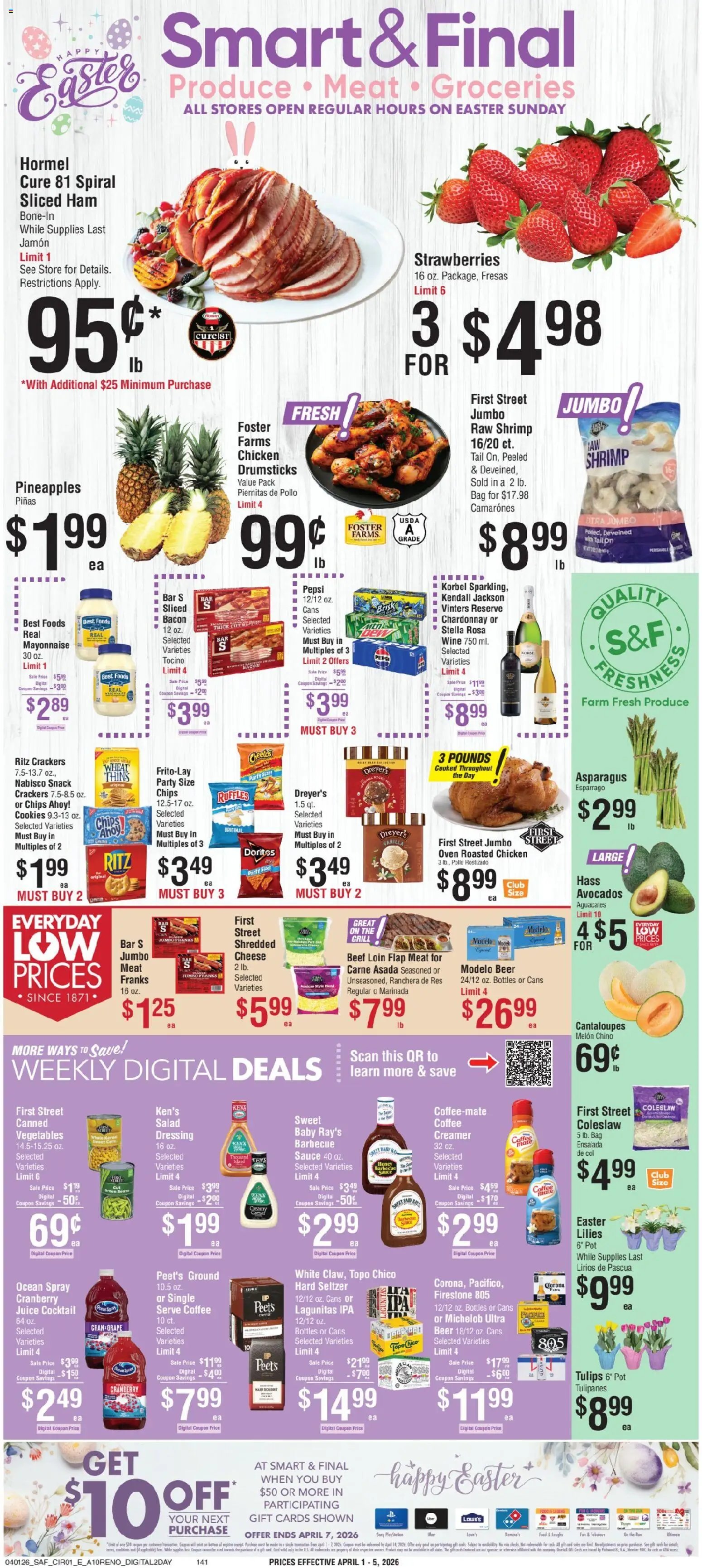 Smart & Final offer from 04/01/2026 Smart & Final Weekly Ad