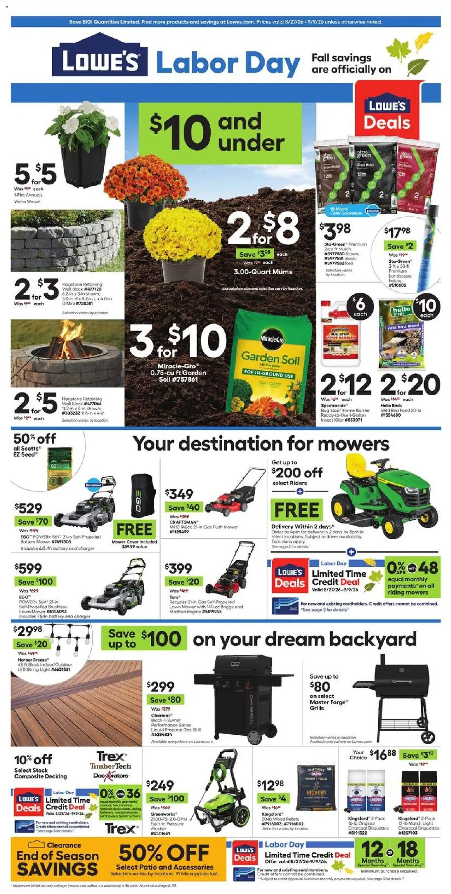 Lowe's offer from 08/27/2026 Lowe's Weekly Ad