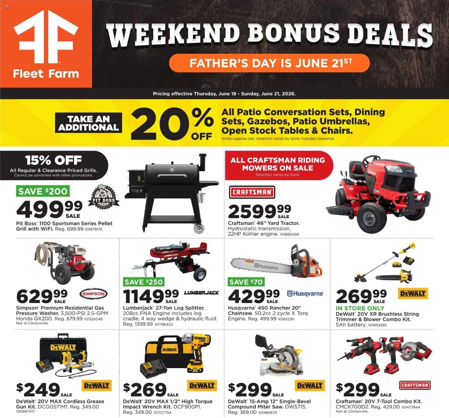 Mills Fleet Farm offer from 06/18/2026 Mills Fleet Farm Weekend Ad