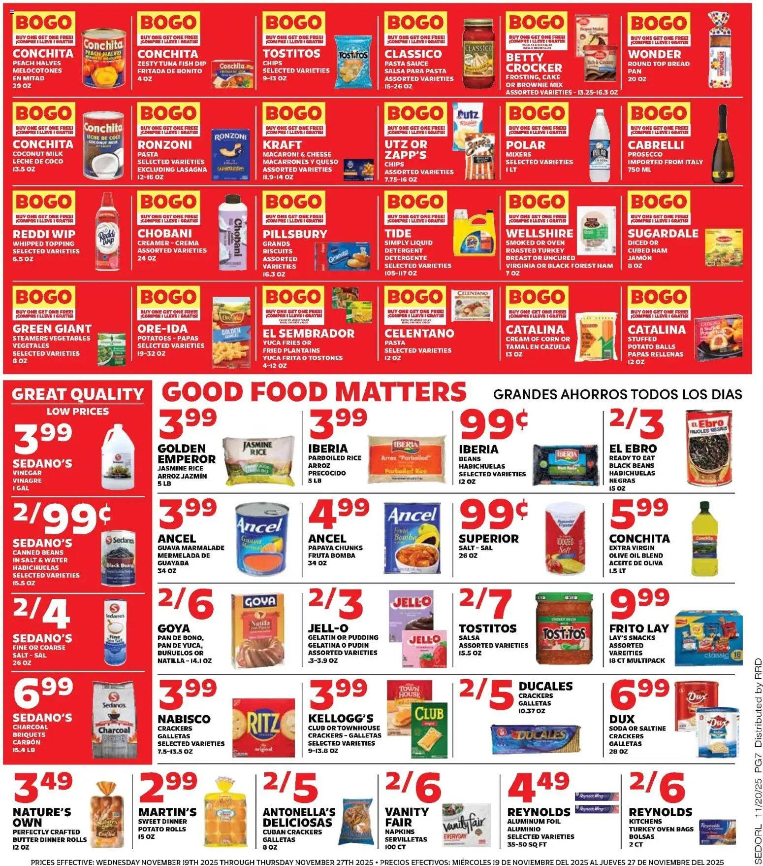 Sedano's offer from 11/19/2025 Weekly Ad
