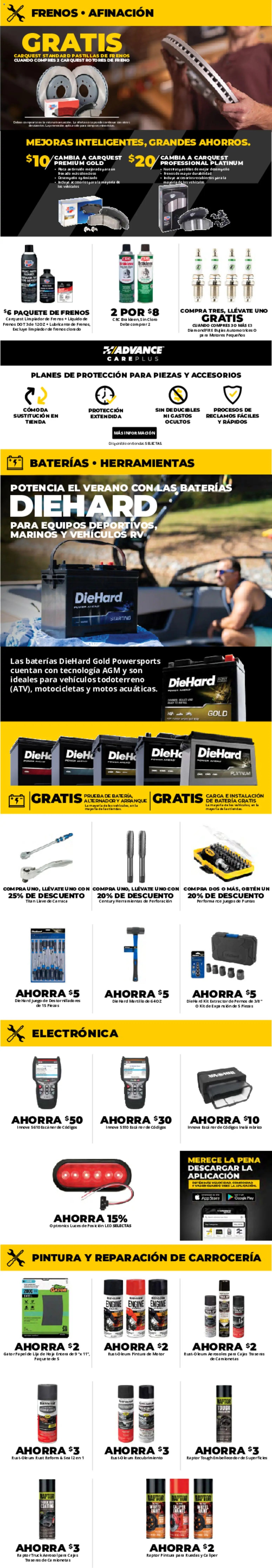 Advance Auto Parts offer from 05/24/2026 Advance Auto Parts Sales Ad - Spanish