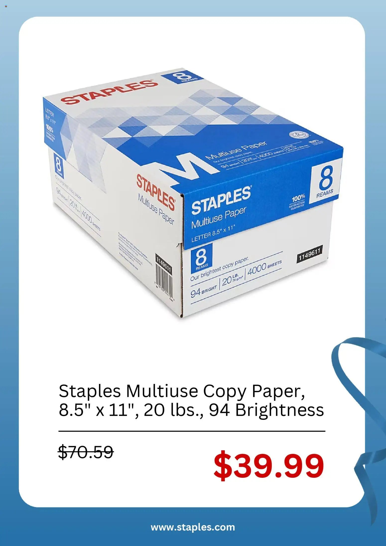 Staples offer from 03/22/2026 Staples Weekly Ad