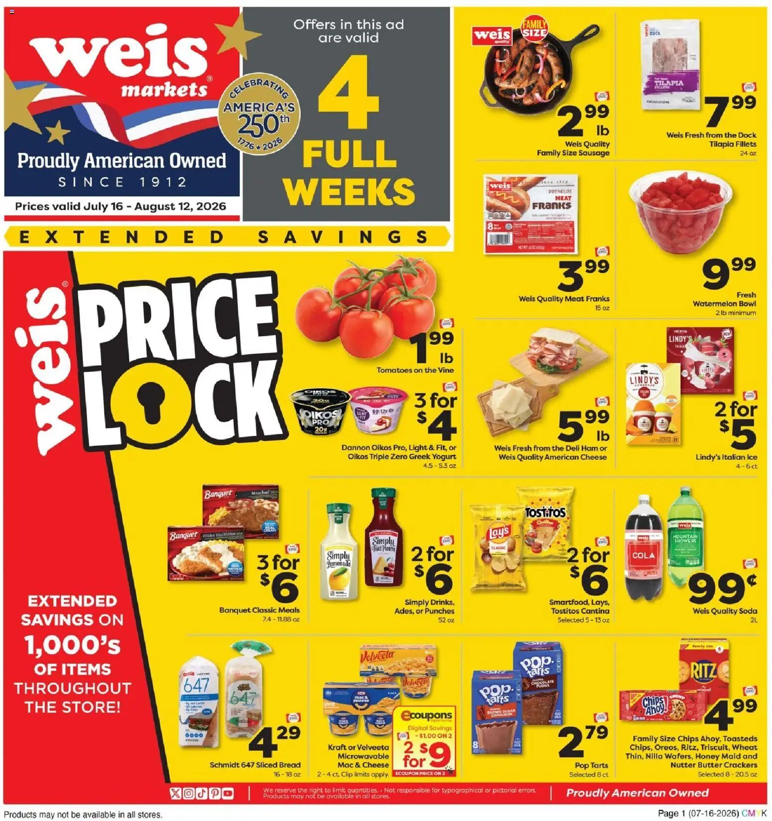 Weis offer from 07/16/2026 Weis Monthly Ad