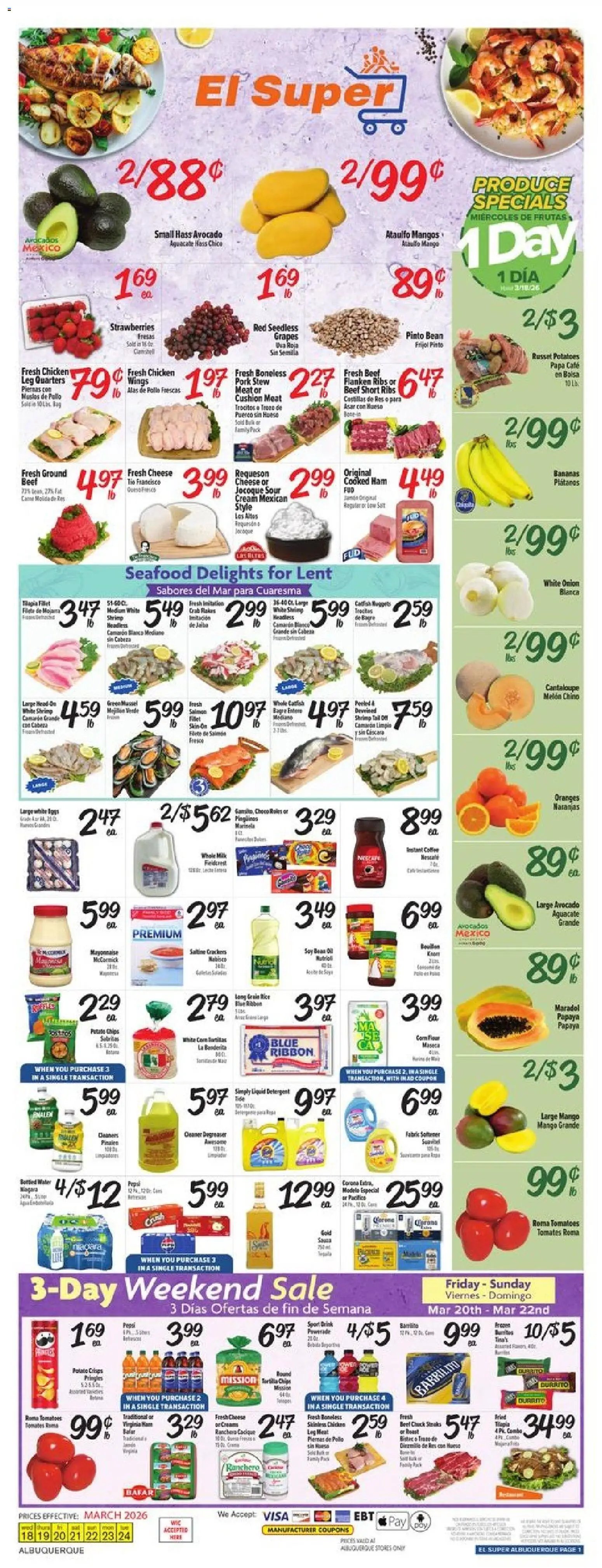 El Super offer from 03/18/2026 El Super Weekly Ad - NM