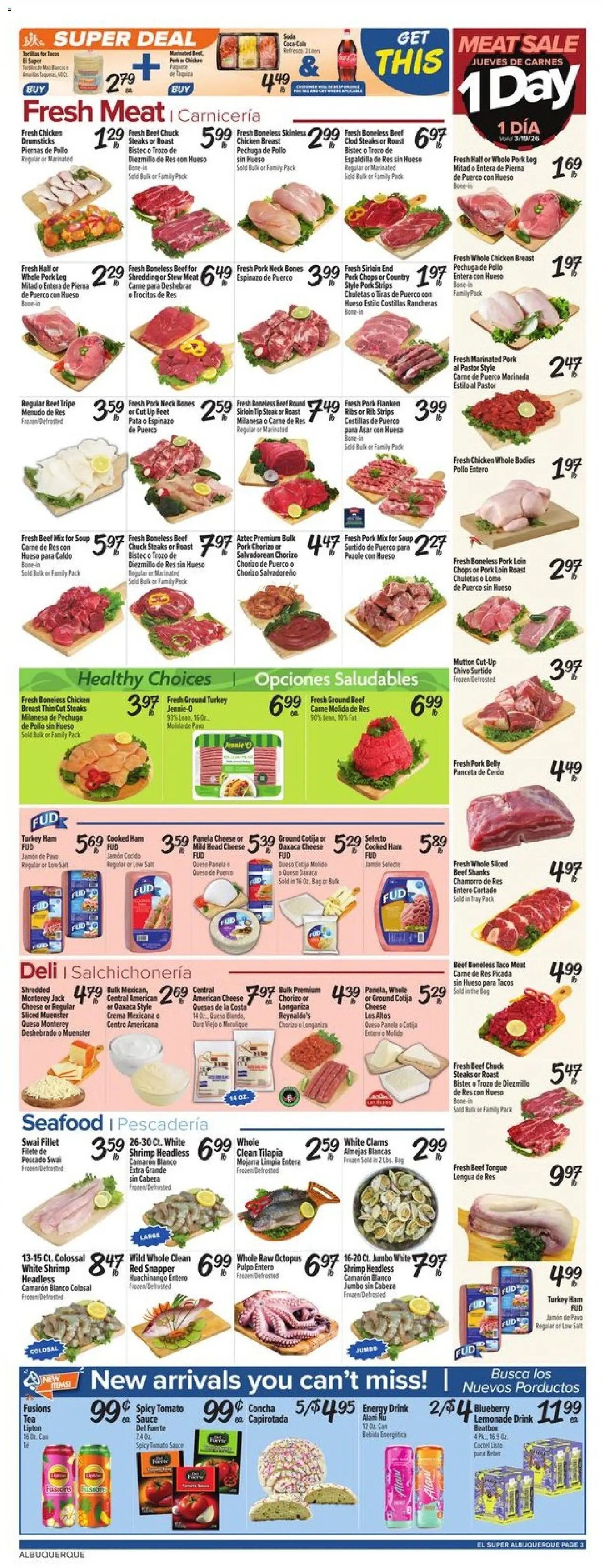 El Super offer from 03/18/2026 El Super Weekly Ad - NM