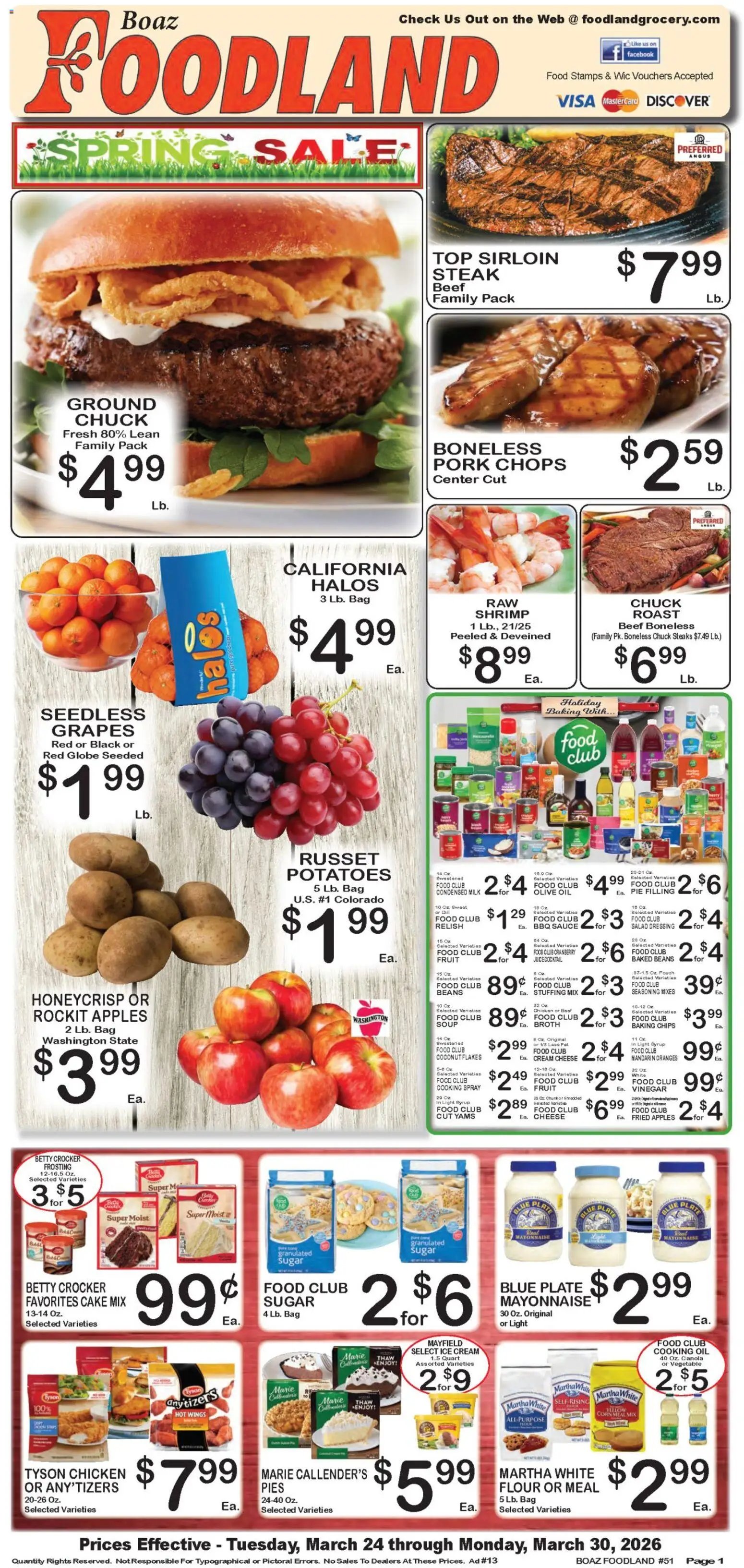 Foodland offer from 03/24/2026 Foodland Weekly Ad