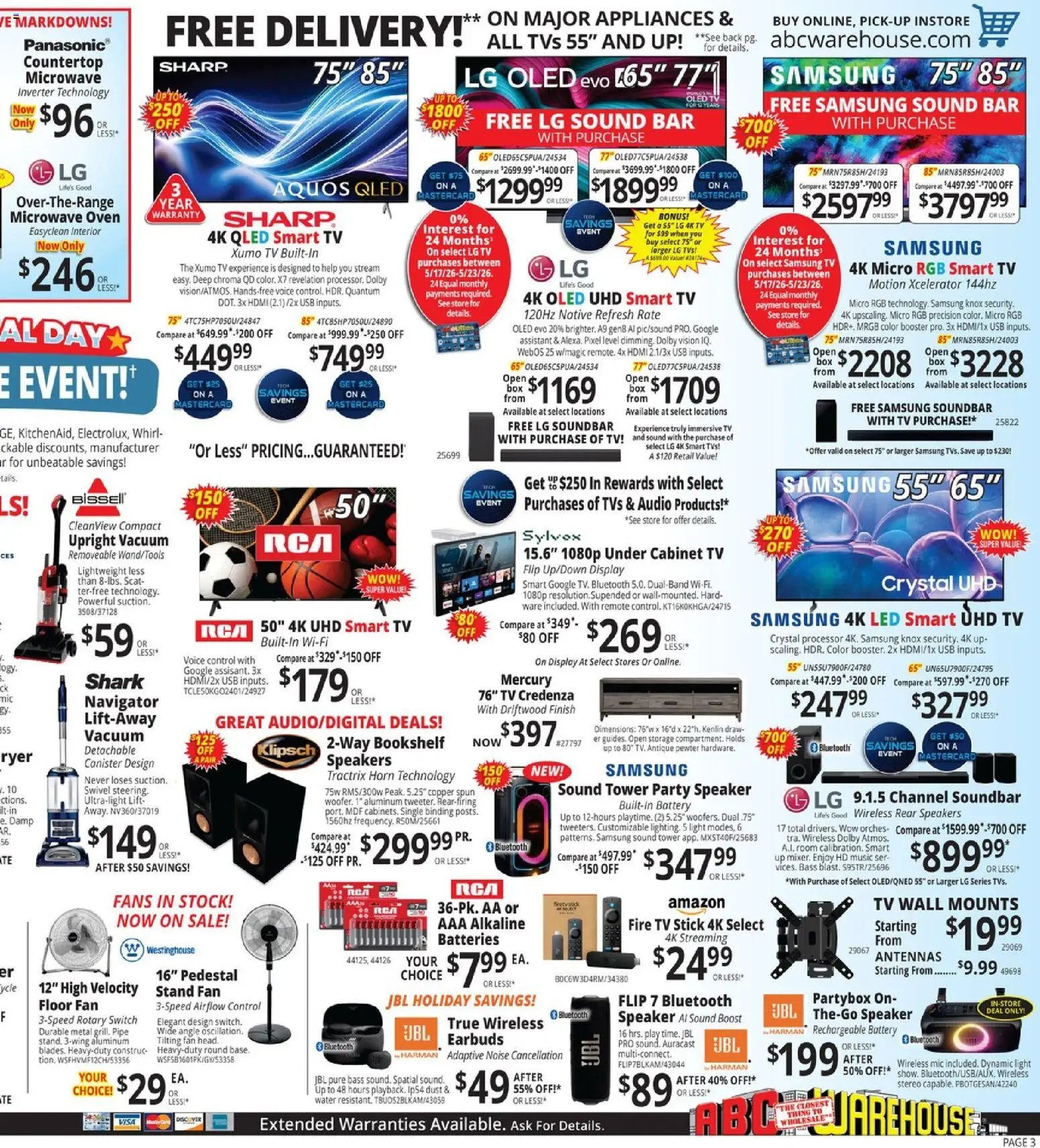ABC Warehouse offer from 05/17/2026 ABC Warehouse Weekly Ad