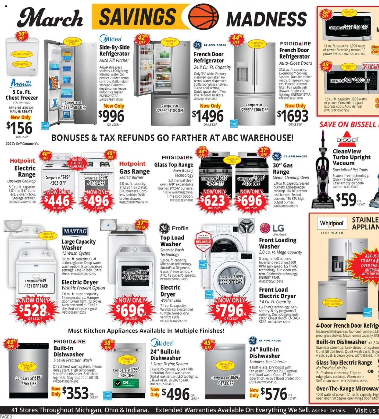 ABC Warehouse offer from 03/15/2026 Leaflet