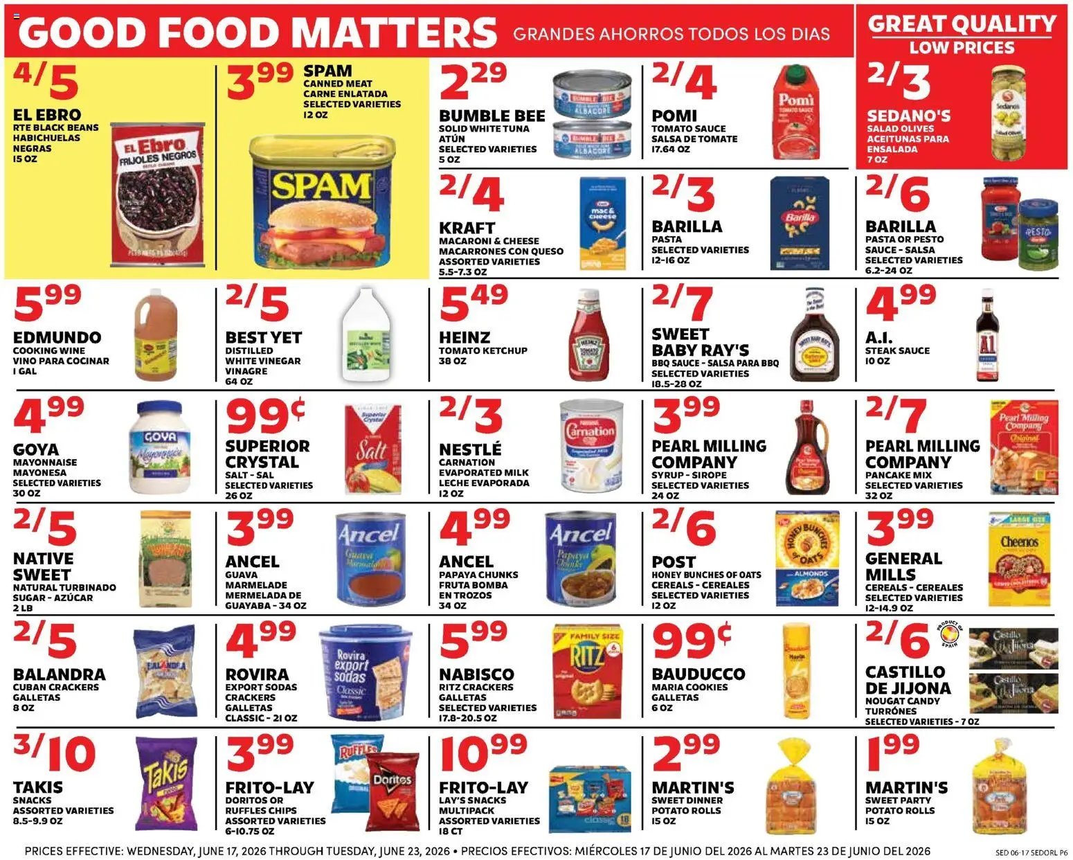Sedano's offer from 06/17/2026 Sedano's Weekly Ad